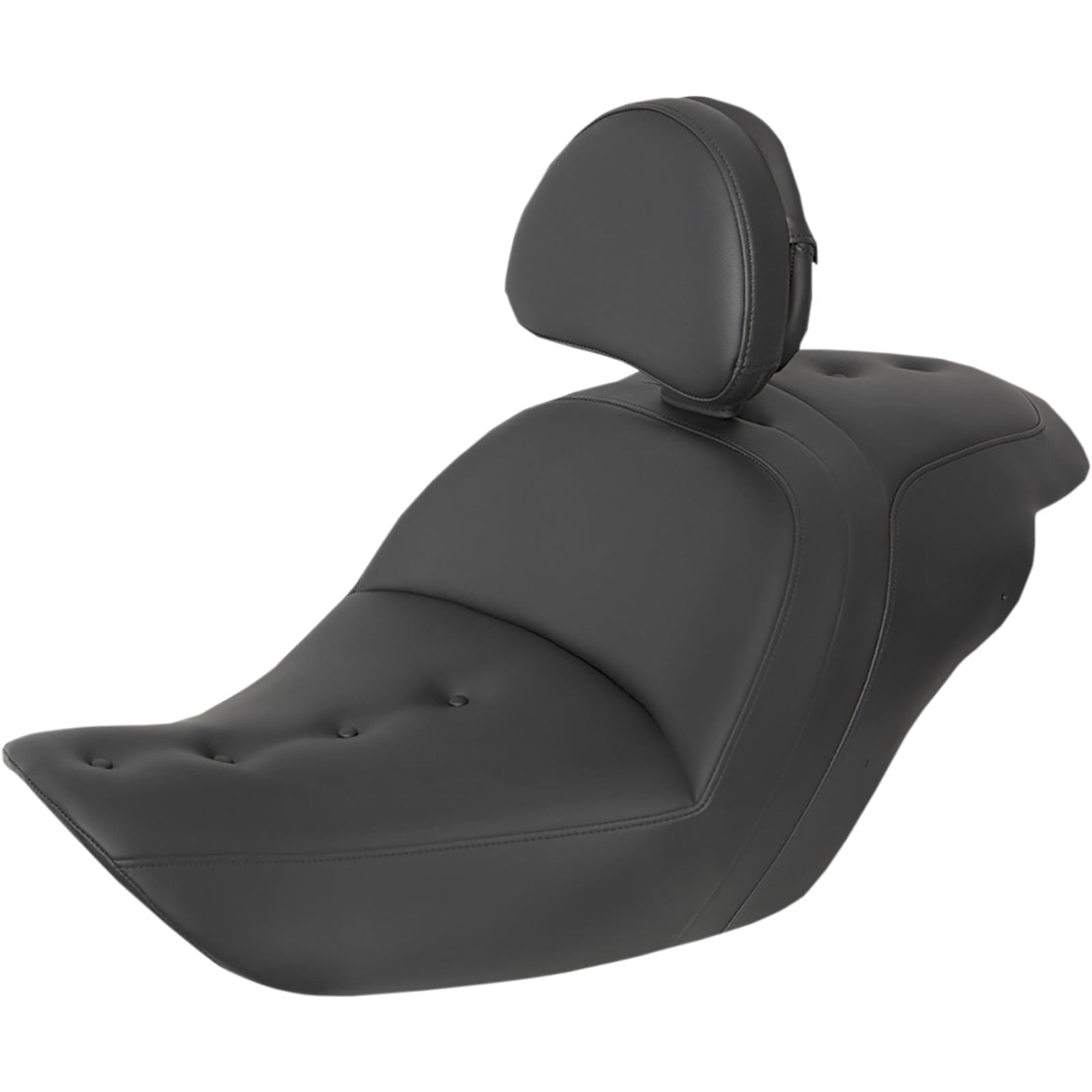 Saddlemen Roadsofa™ Pillow Top Seat - With Backrest - Black H23-20-181BR_893828