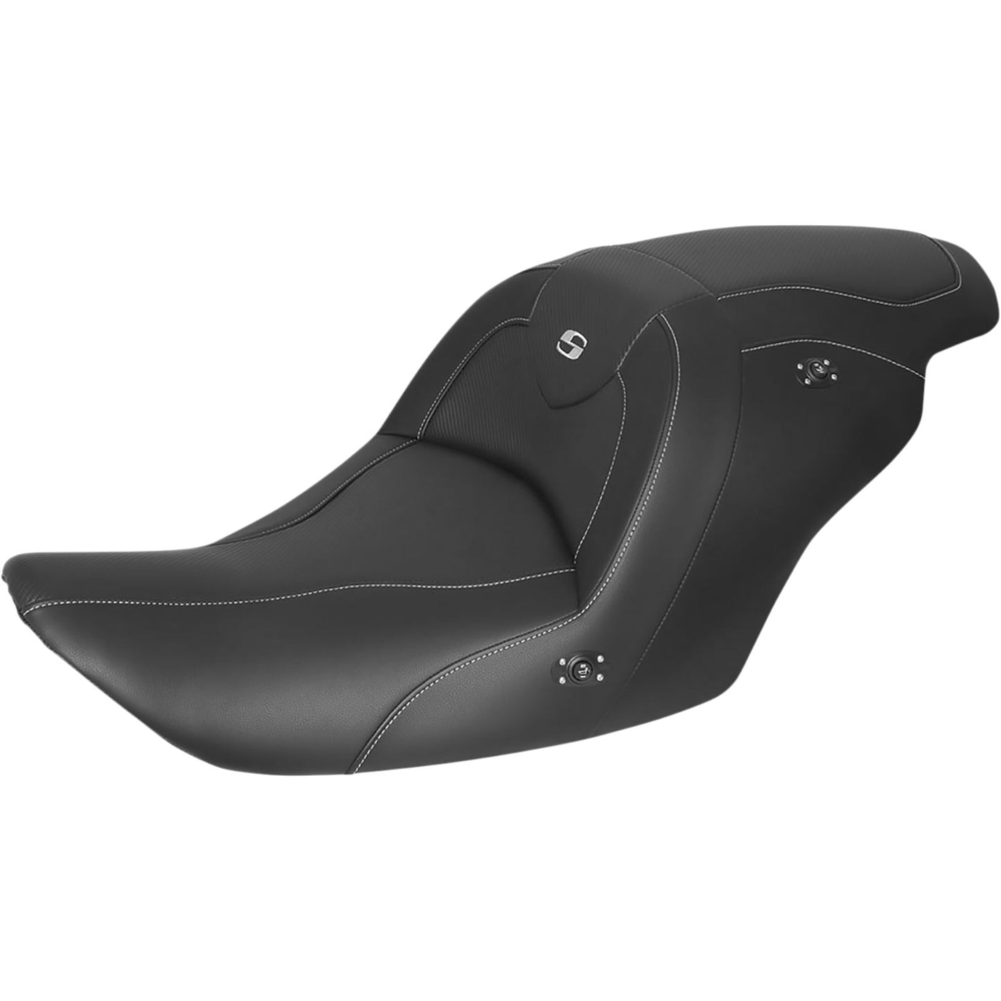 Saddlemen Roadsofa™ Carbon Fiber Heated Seat - Black - Without Backrest H23-20-185HCT_893834