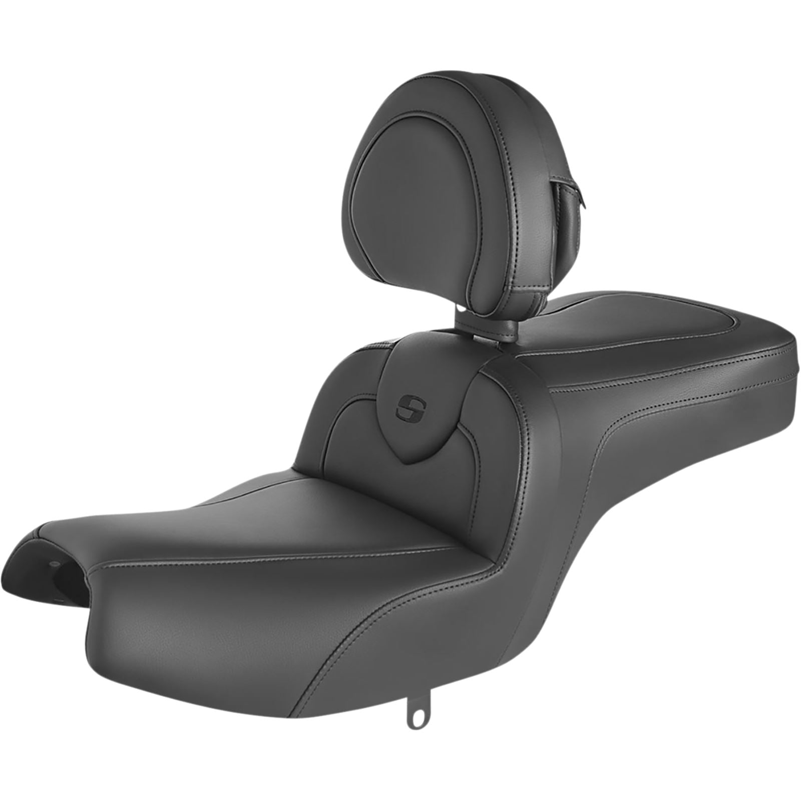 Saddlemen RoadSofa™ Seat with Backrest - Black with Black Stitching I20-06-187BR_893802