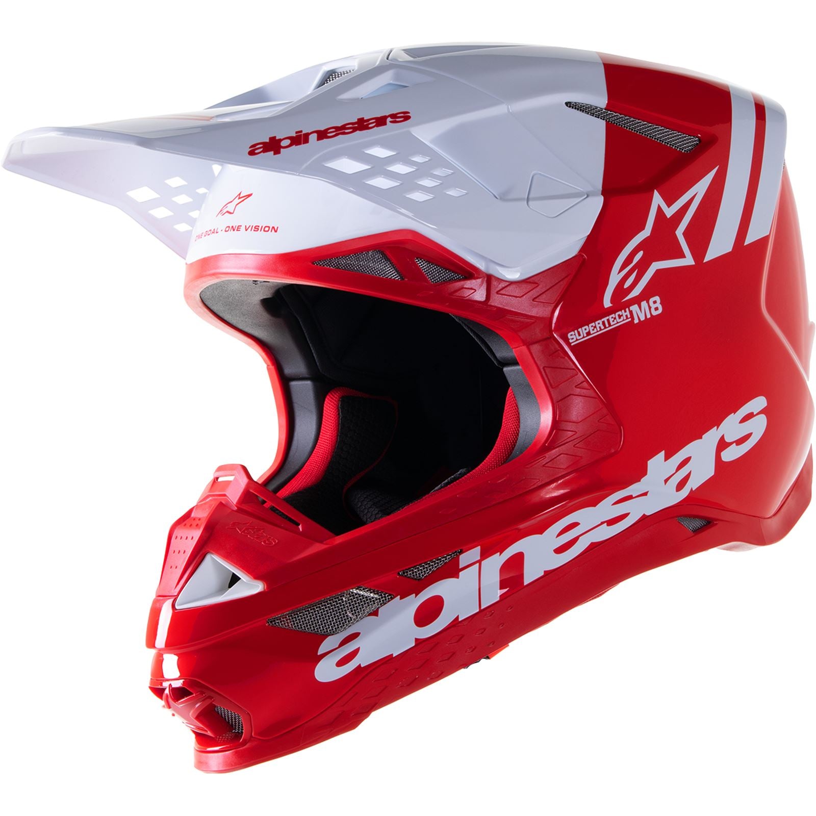 Alpinestars Supertech M8 Helmet - Radium 2 - Gloss Red/White - 2XL CLOSEOUT [MPN: 8301523-3012-2X]_1777853