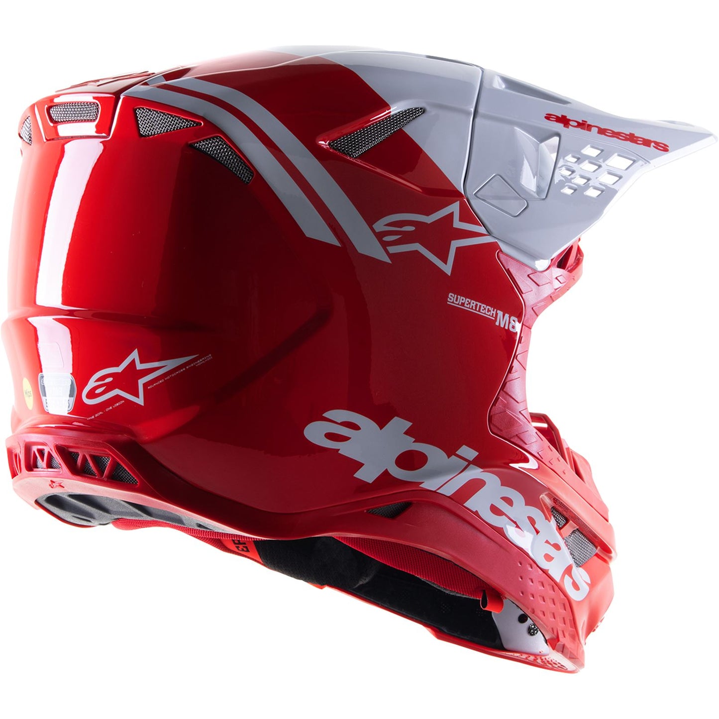 Alpinestars Supertech M8 Helmet - Radium 2 - Gloss Red/White - 2XL CLOSEOUT [MPN: 8301523-3012-2X]_1777854