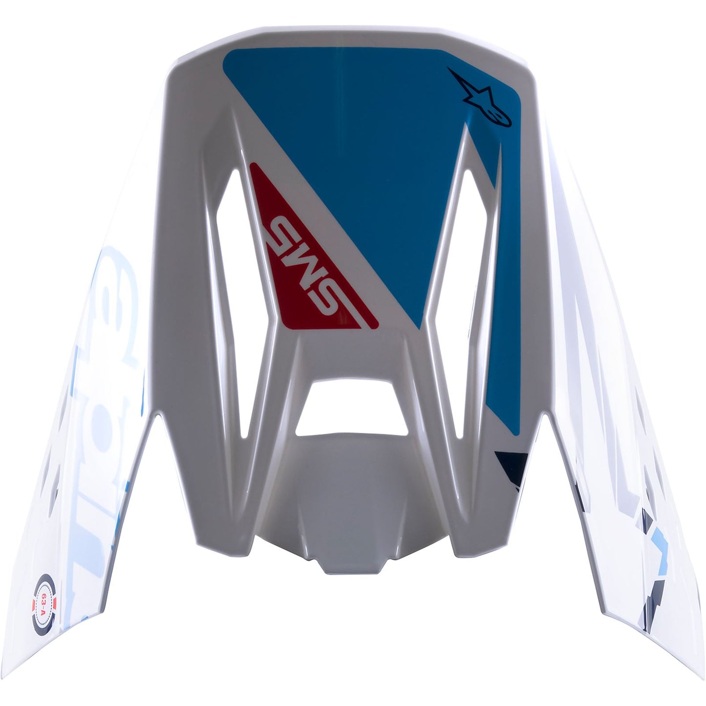 Alpinestars SM5 Visor - Action - White/Cyan/Blue [MPN: 8986022-2077]_894415