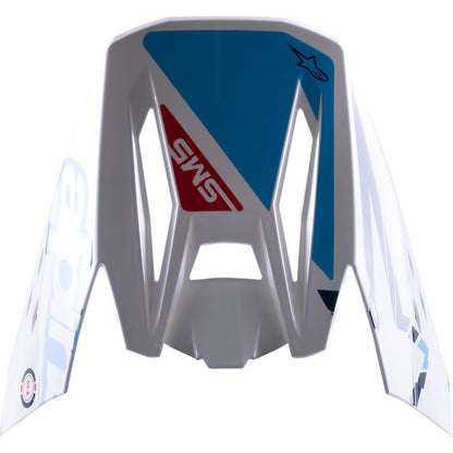 Alpinestars SM5 Visor - Action - White/Cyan/Blue [MPN: 8986022-2077]_894415