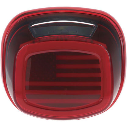 Kuryakyn Tracer US Flag LED Taillight - Red Lens with License Light 2924_944231