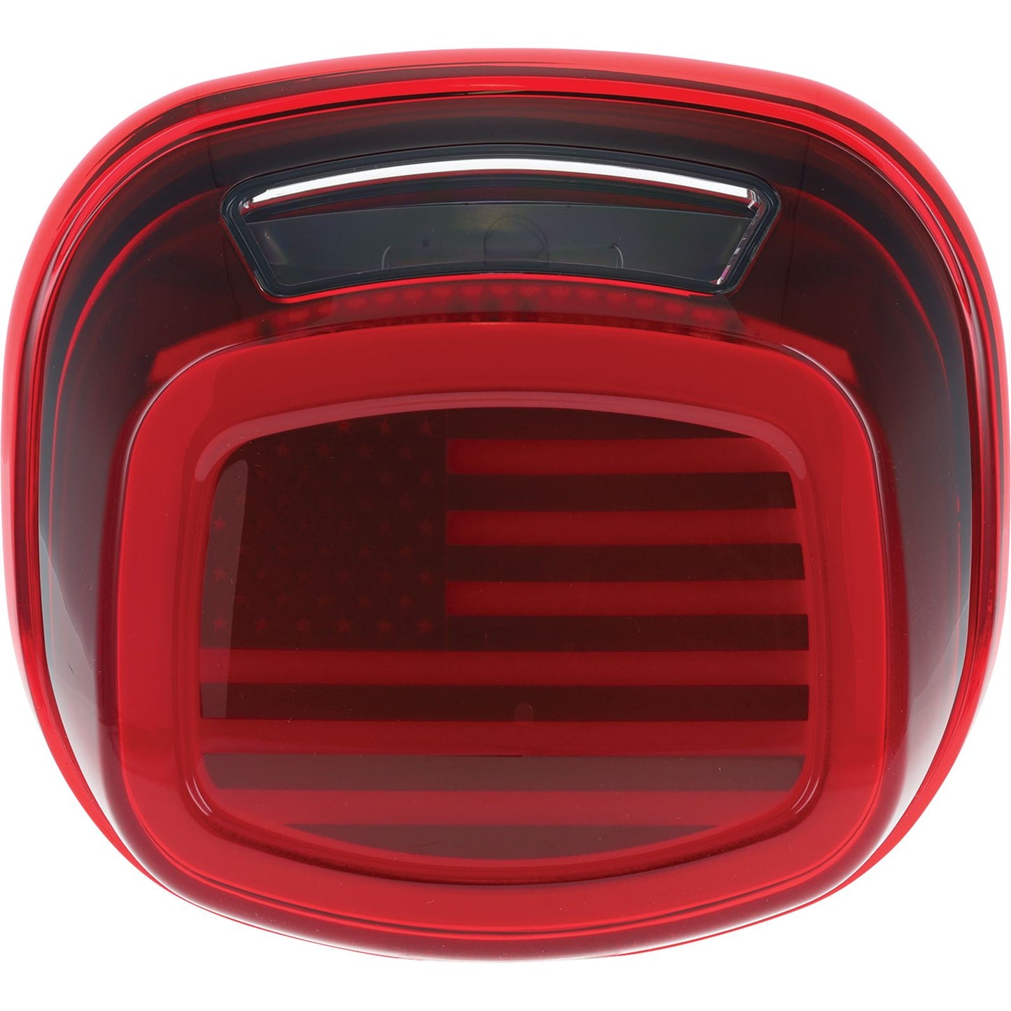 Kuryakyn Tracer US Flag LED Taillight - Red Lens with License Light 2924_1130478