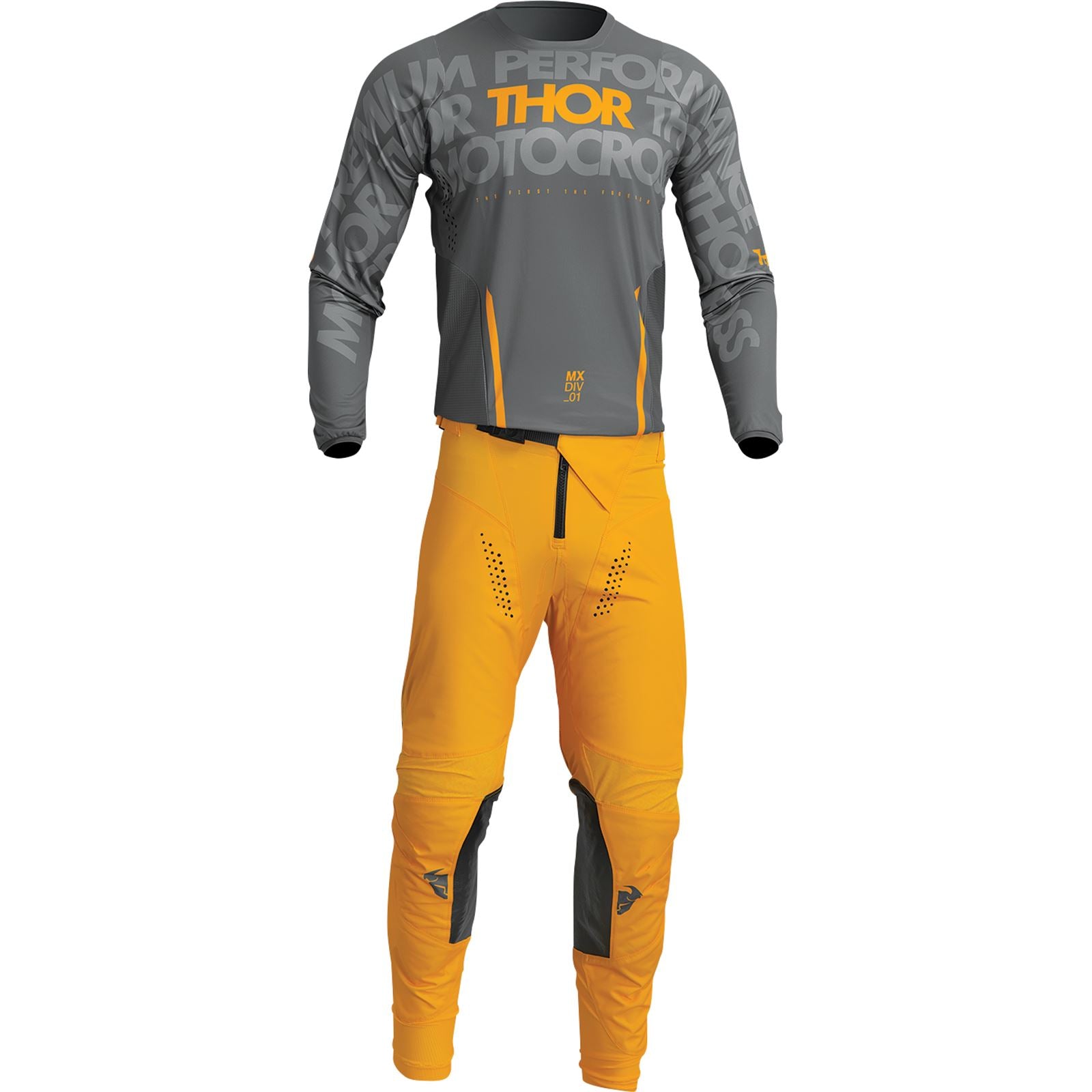 Thor Pulse Mono Jersey - Gray/Yellow - Small 2910-7103_1077341