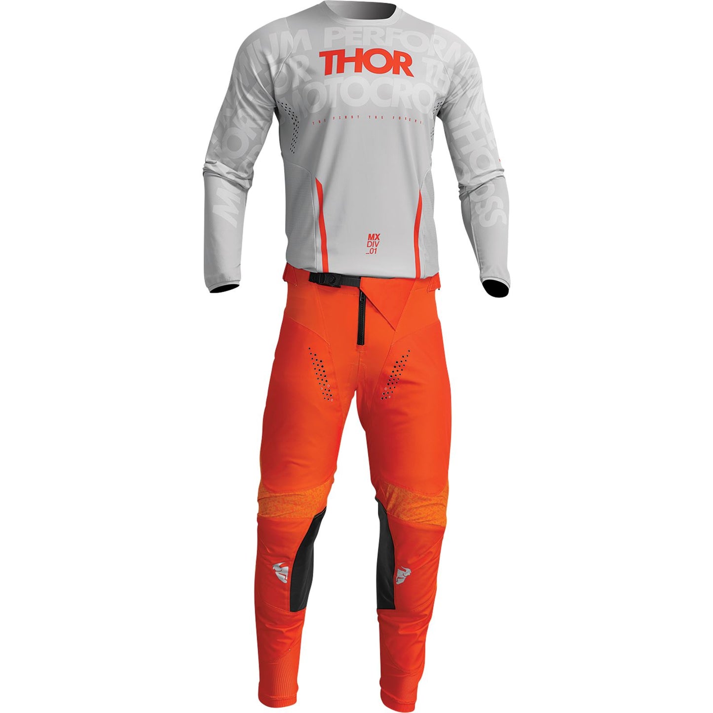 Thor Pulse Mono Jersey - Gray/Orange - Small 2910-7109_1077414
