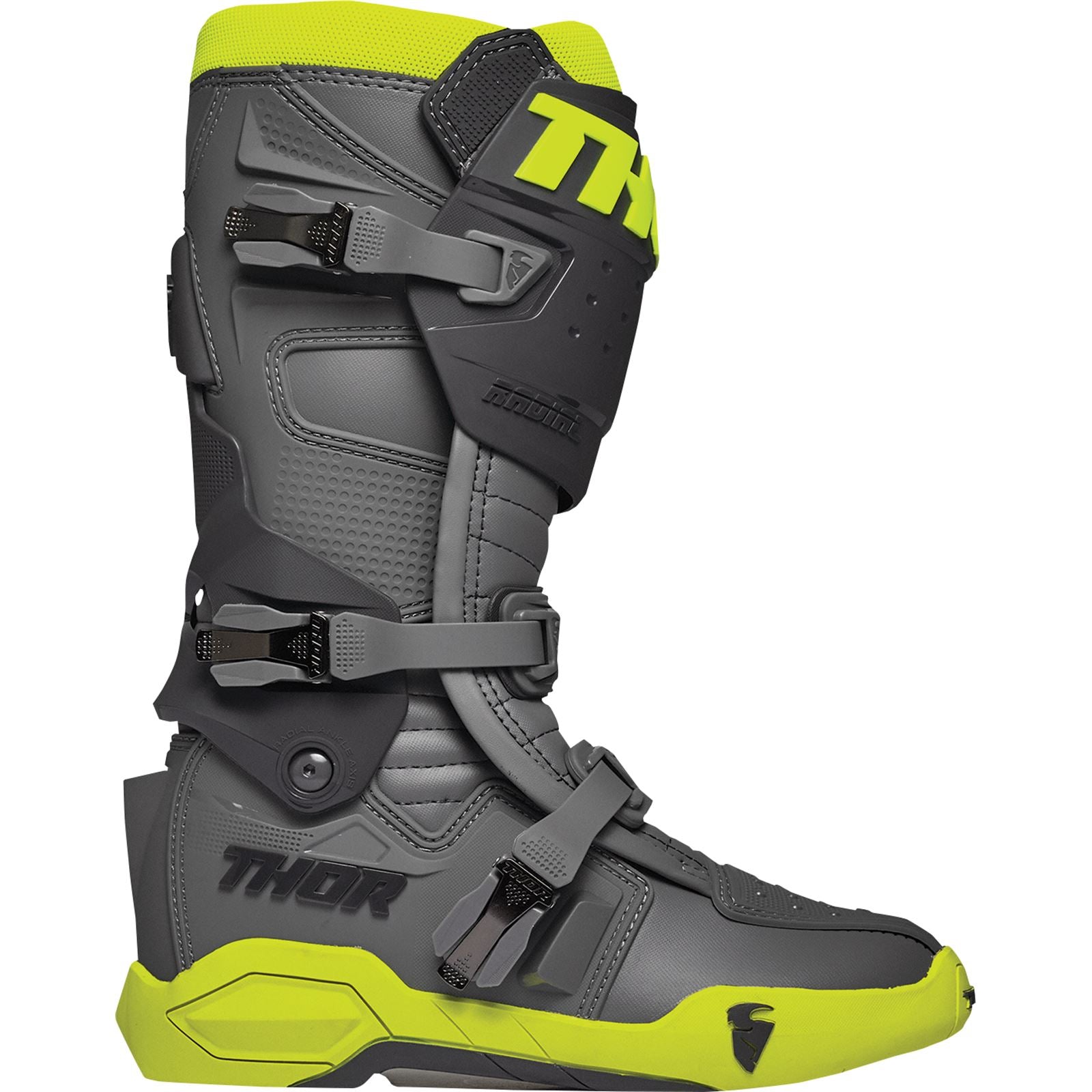 Thor Radial Boots - Gray/Fluorescent Yellow - Size 14 3410-2752_1079243
