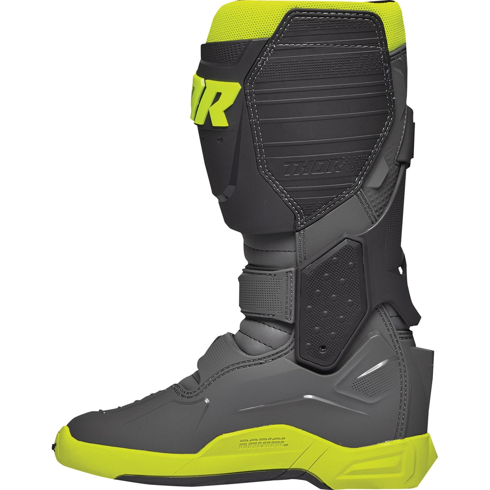 Thor Radial Boots - Gray/Fluorescent Yellow - Size 15 [MPN: 3410-2753]_1079245