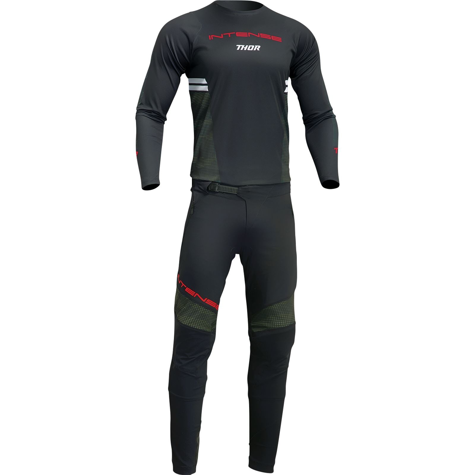 Thor Intense Assist Berm Long-Sleeve Jersey - Black/Camo - Medium 5020-0224_1079561