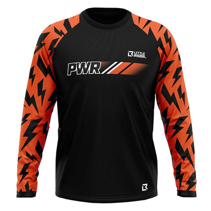 PWR Bikes Superbolt / Little Rider Tech Jersey - Black/Orange - Age 4 863214-4-021_897758