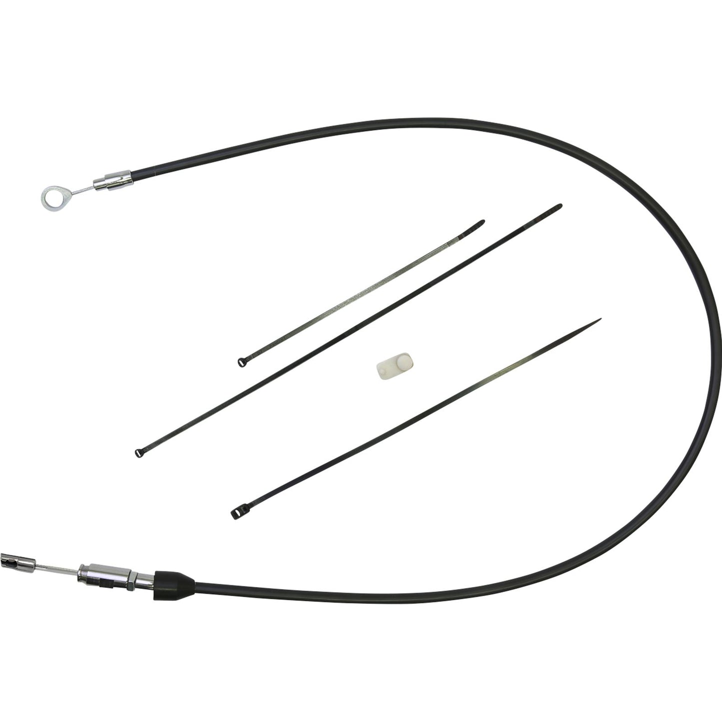 Drag Specialties Clutch Cable - Upper - 36" - Black/Chrome 0652-2855_1104354