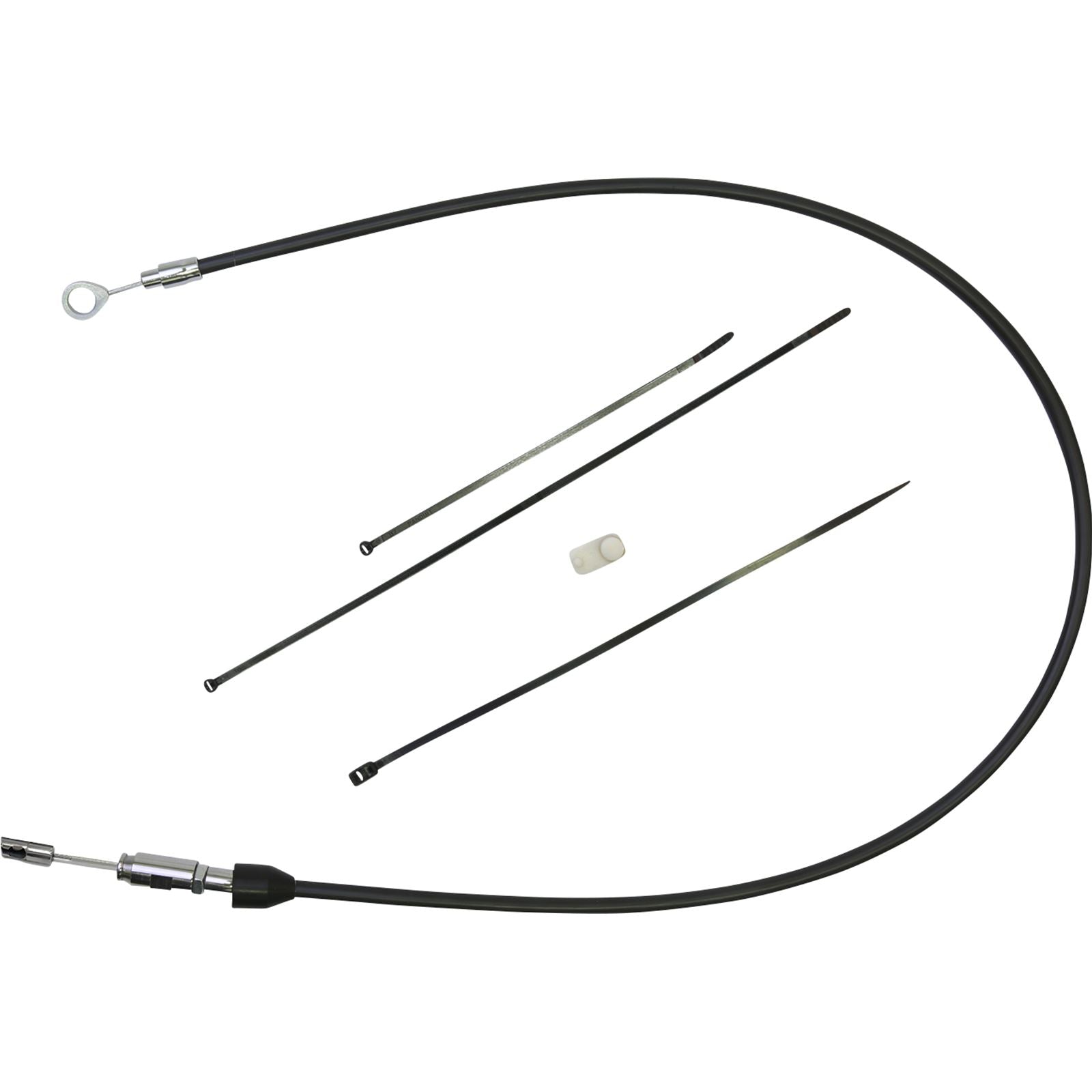 Drag Specialties Clutch Cable - Upper - 36" - Black/Chrome 0652-2855_1104354