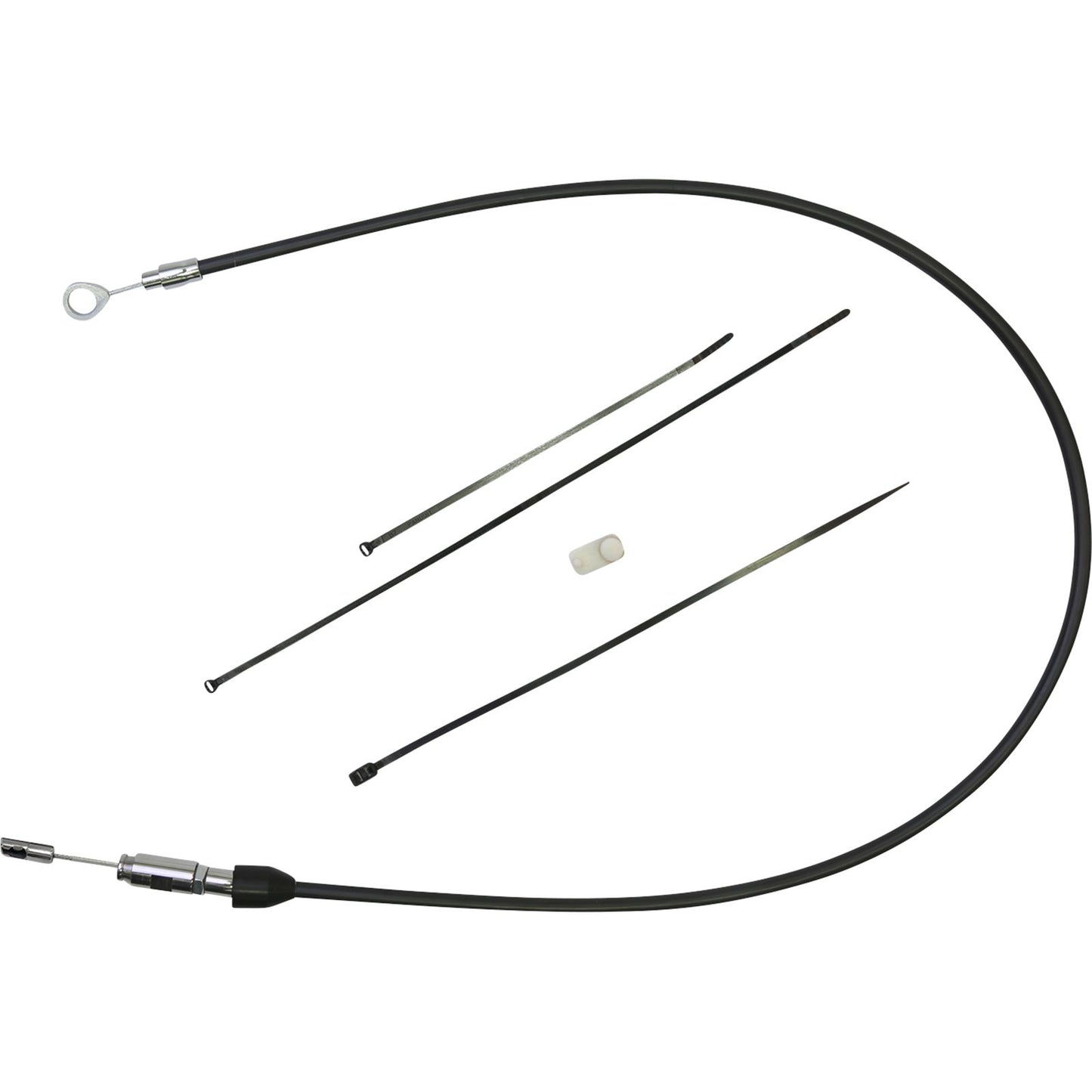 Drag Specialties Clutch Cable - Upper - 45" - Black/Chrome 0652-2860_1104353