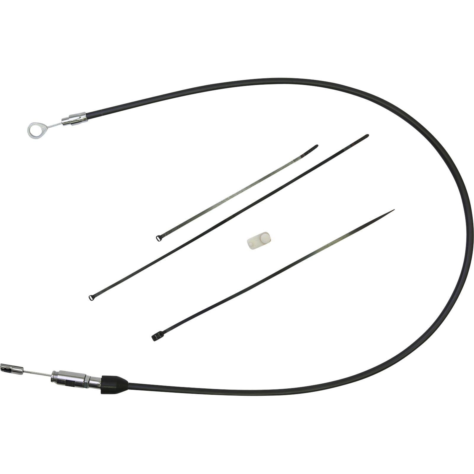 Drag Specialties Clutch Cable - Upper - 45" - Black/Chrome 0652-2860_1104353