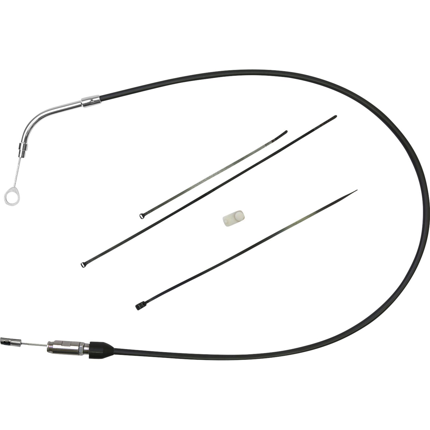 Drag Specialties Clutch Cable - Upper - 43" - Black/Chrome 0652-2869_1104326