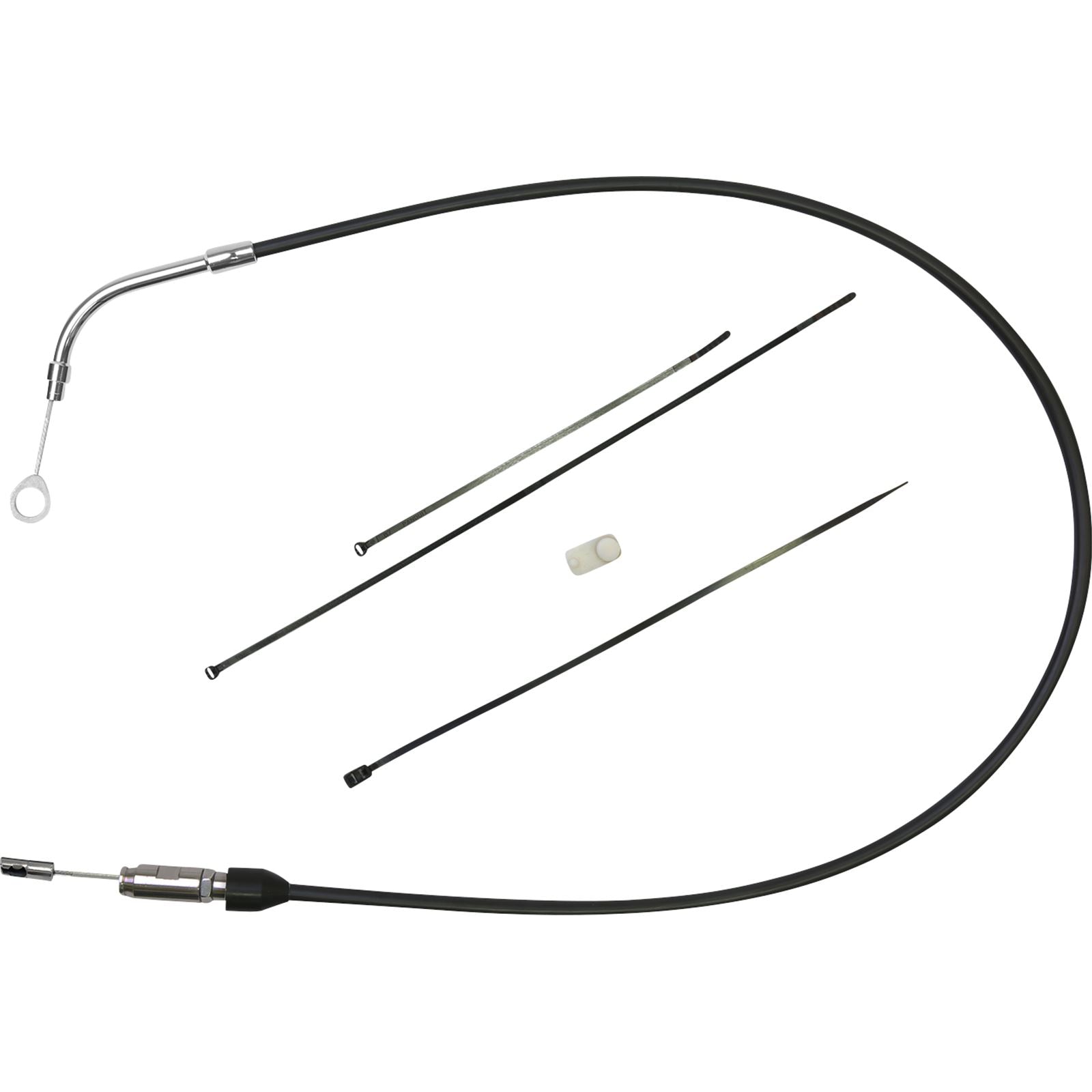 Drag Specialties Clutch Cable - Upper - 49" - Black/Chrome 0652-2872_1104336