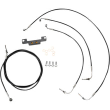LA Choppers Handlebar Cable/Brake Line Kit - Black Vinyl [MPN: LA-8058KT-08B]_1075762
