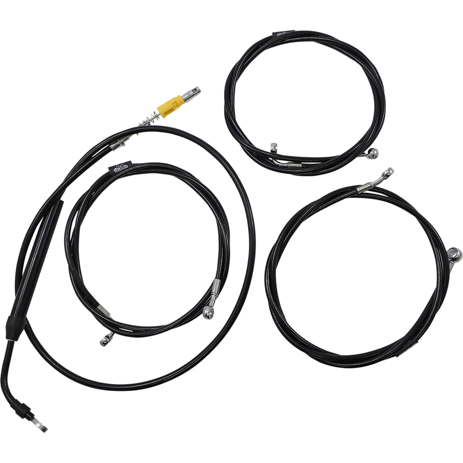 LA Choppers Handlebar Cable/Brake Line Kit - 15" - 17" - Black Vinyl [MPN: LA-8058KT-16B]_1075739
