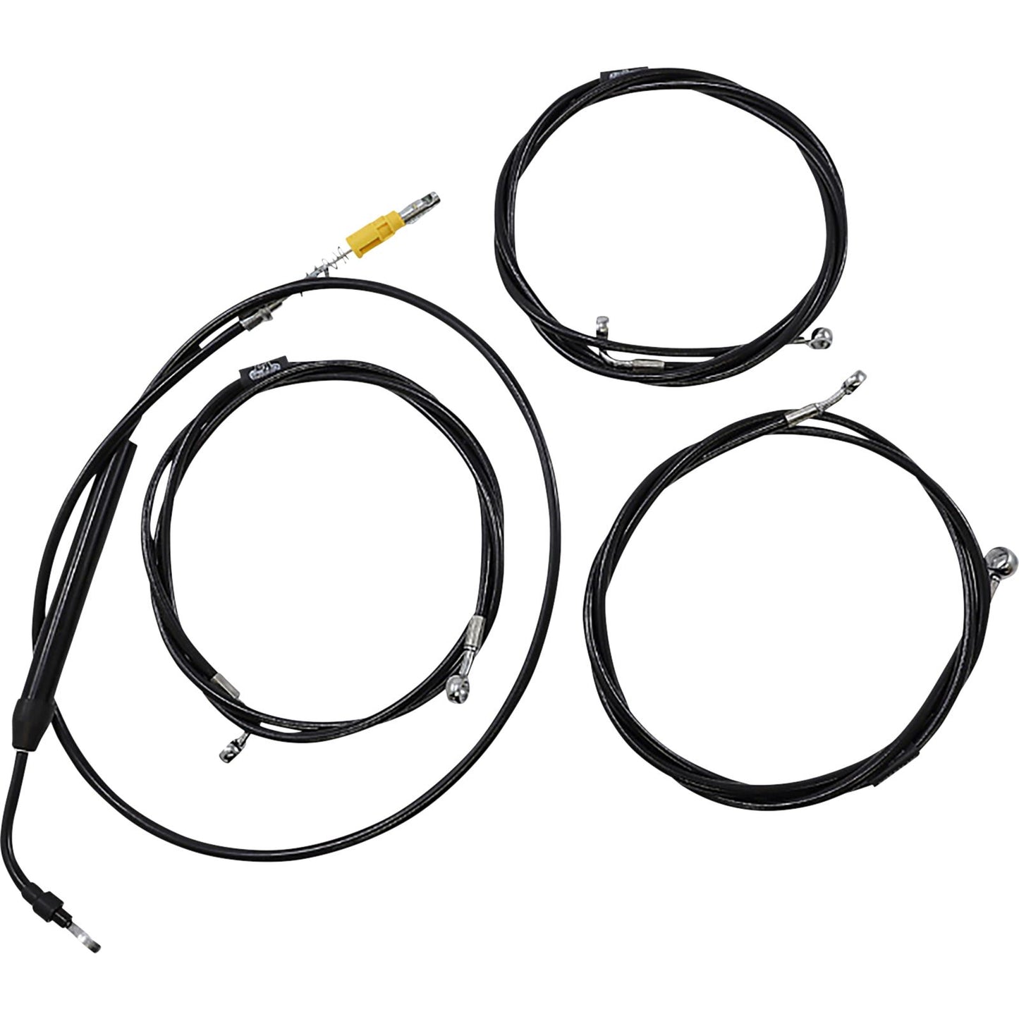 LA Choppers Handlebar Cable/Brake Line Kit - 15" - 17" - Midnight [MPN: LA-8058KT-16M]_1079584