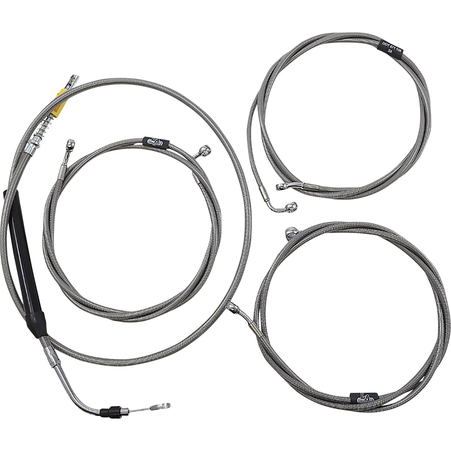 LA Choppers Handlebar Cable/Brake Line Kit - 18" - 20" - Stainless Steel [MPN: LA-8058KT-19]_1079583