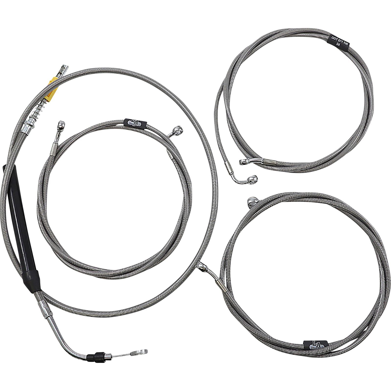 LA Choppers Handlebar Cable/Brake Line Kit - 18" - 20" - Stainless Steel [MPN: LA-8058KT-19]_1079583