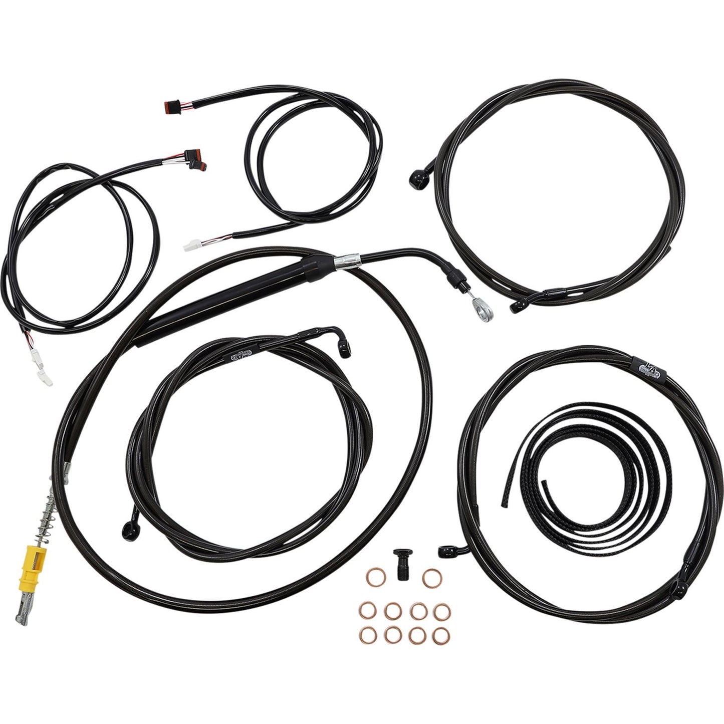 LA Choppers Cable Kit - 15" - 17" Ape Hanger Handlebars - ABS - Midnight [MPN: LA-8058KT3-16M]_1075667