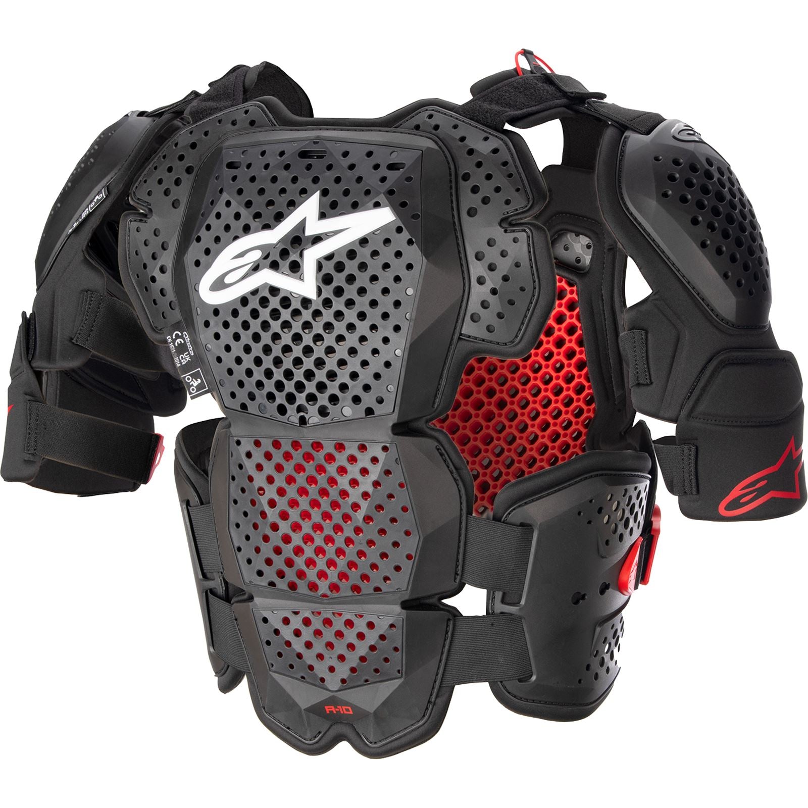 Alpinestars A-10 Roost Guard V2 - Black/Red - XS/S [MPN: 6700523-1431-XS]_1075495