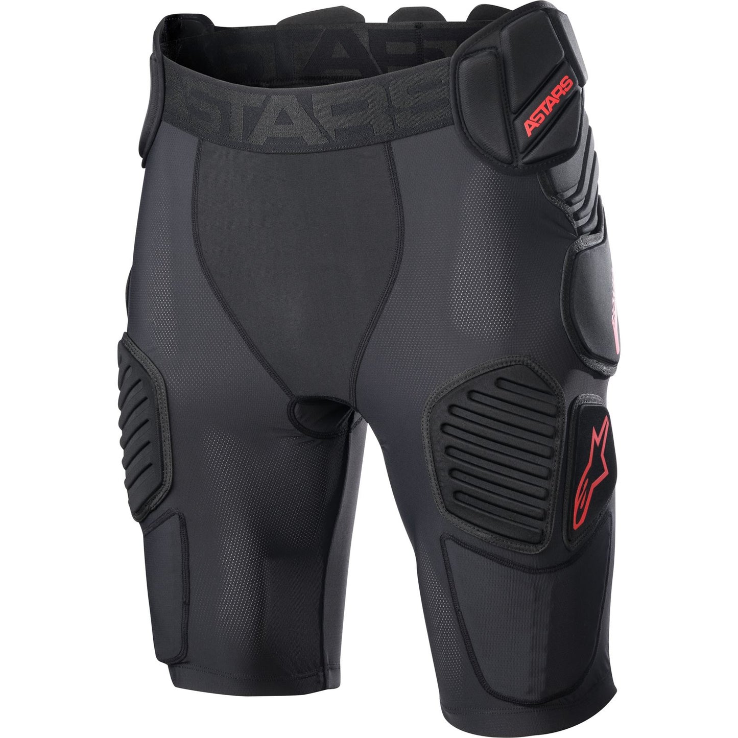 Alpinestars Bionic Pro Protection Shorts - Black/Red - Large [MPN: 6507523-13-L]_932083