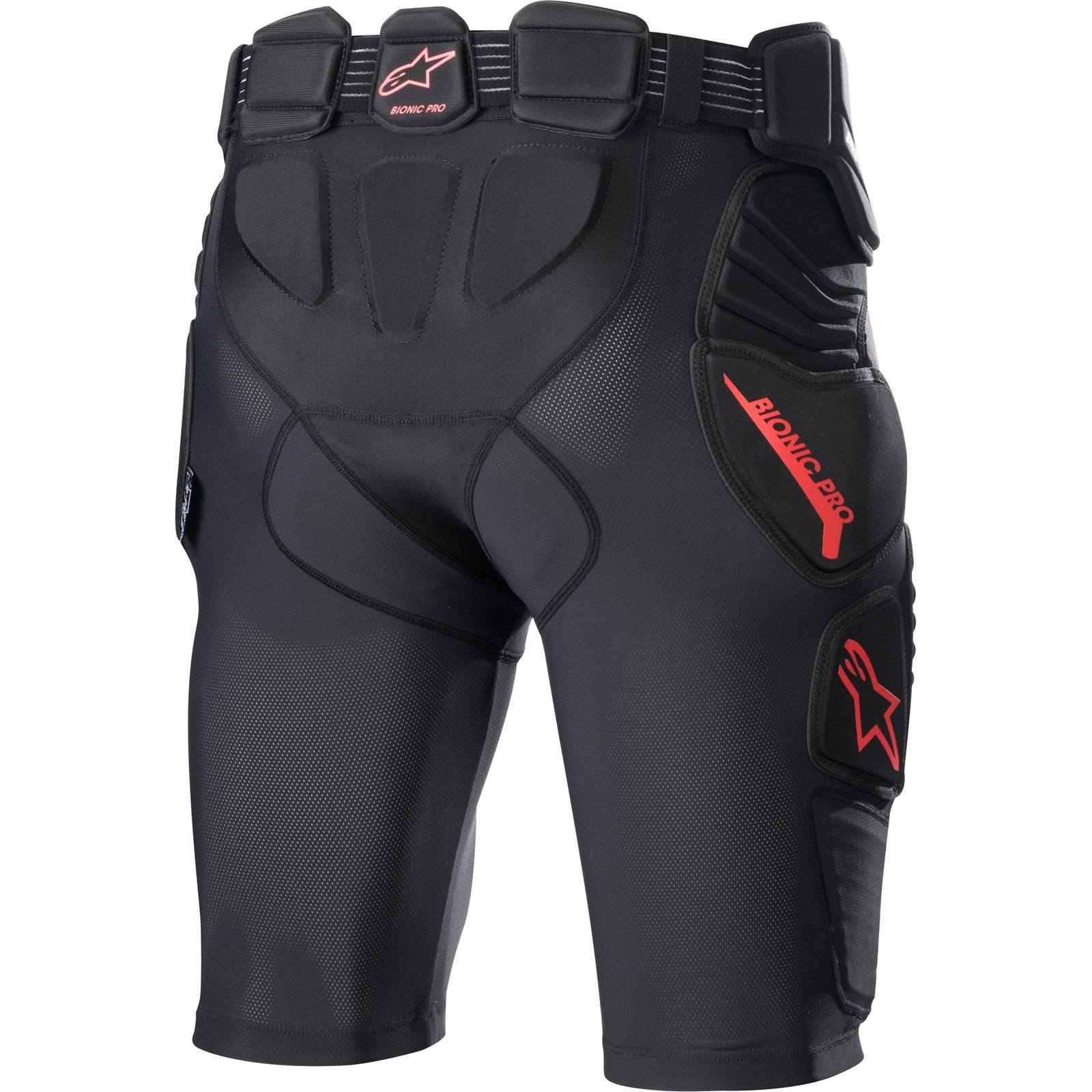 Alpinestars Bionic Pro Protection Shorts - Black/Red - Large [MPN: 6507523-13-L]_932060
