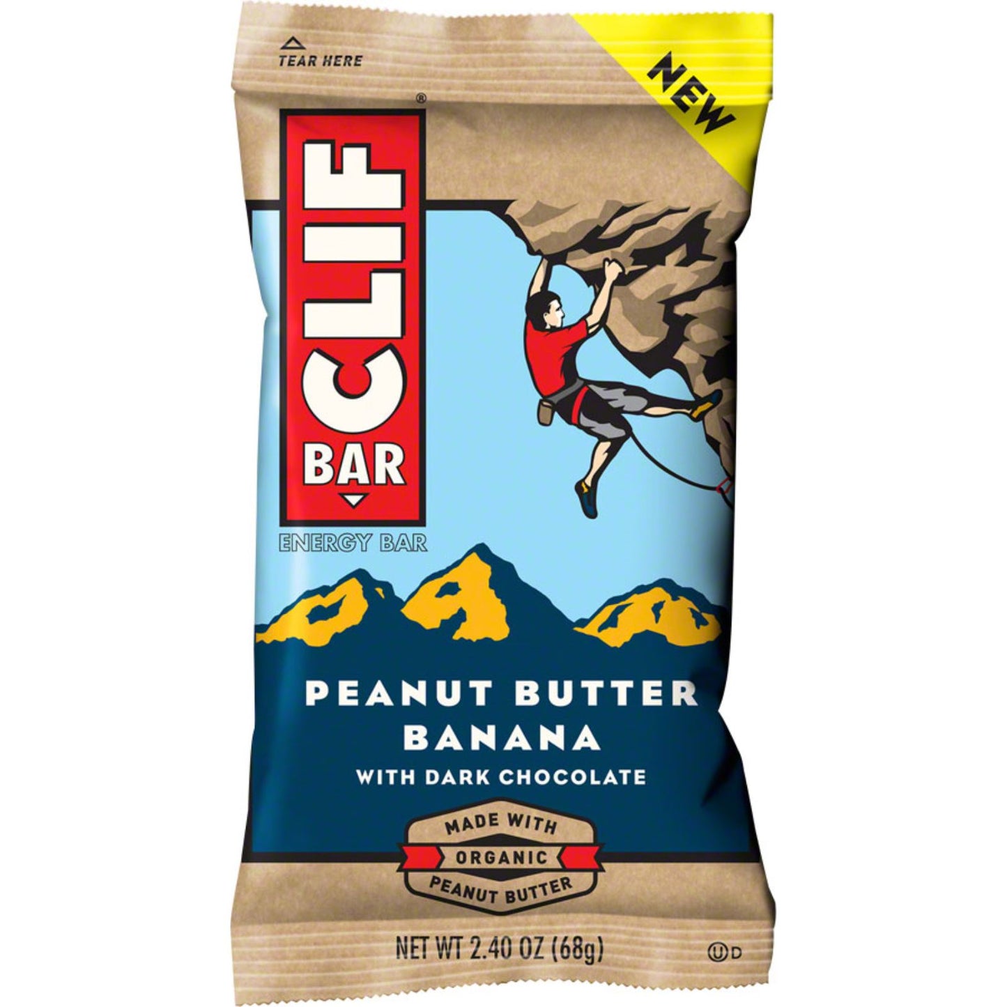 Clif Bar Energy Bars - Peanut Butter/Banana/Dark Chocolate - 12-Pieces [MPN: 840290-22]_1218986