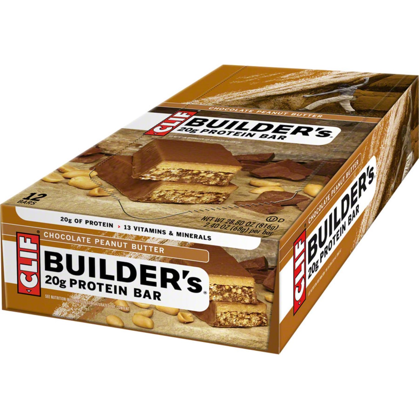 Clif Bar Builder's Bar - Chocolate Peanut Butter - 12-Pieces [MPN: 840292-02]_1188022