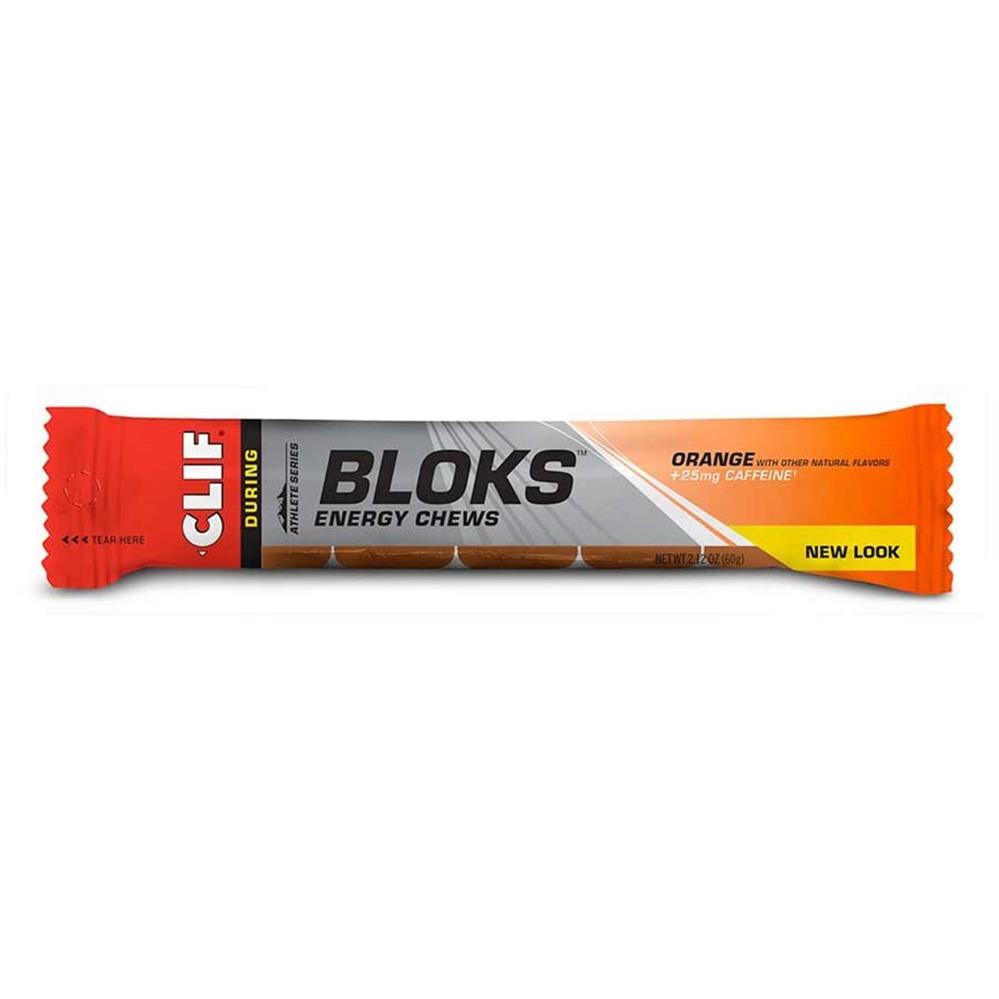 Clif Bar Bloks Energy Chews Orange - Box of 18 Packets - +25mg Caffeine [MPN: 840046-07]_898188