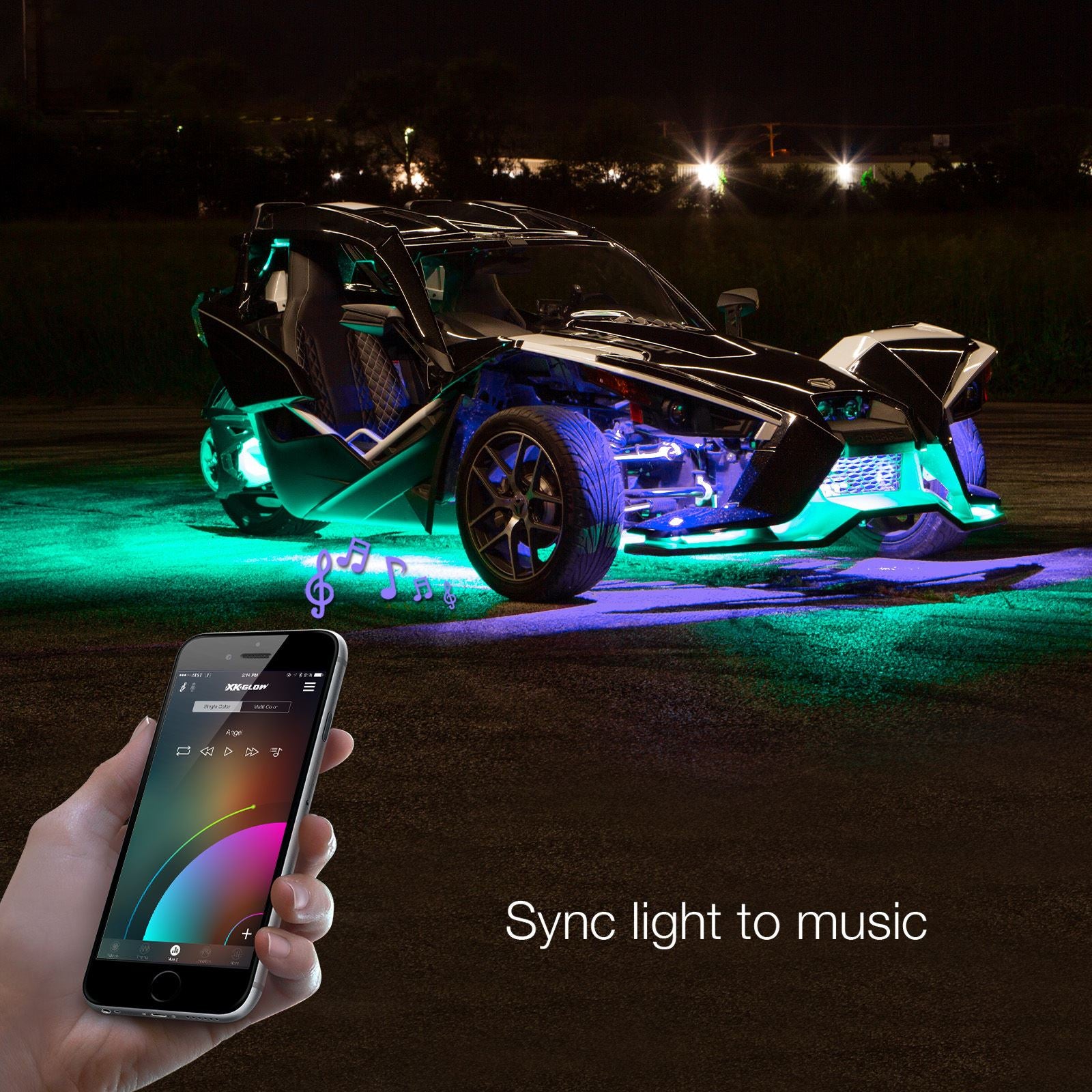 XKGlow LED Underglow Light Kit for Polaris Slingshot XK-SLING-STA_898787