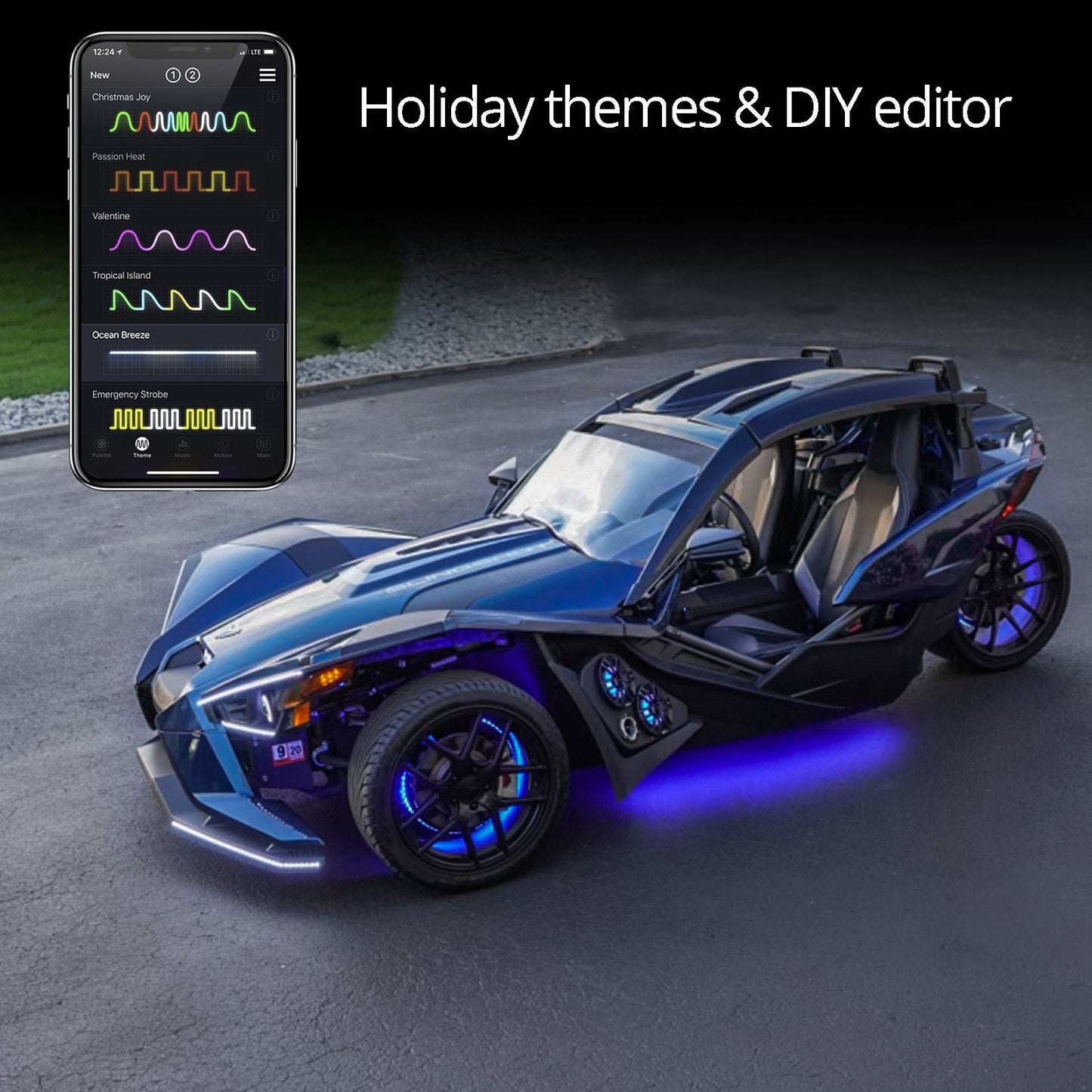 XKGlow LED Underglow Light Kit for Polaris Slingshot XK-SLING-STA_898789