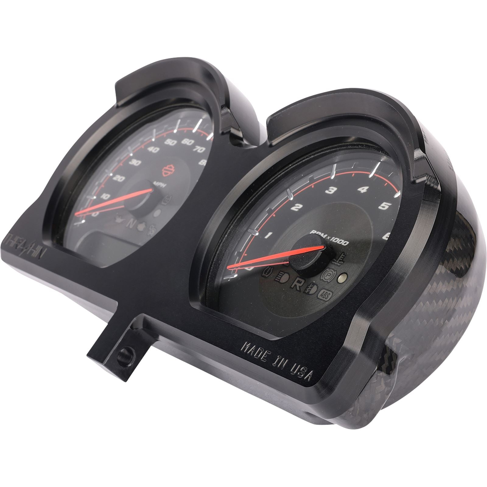 Thrashin Supply Company Gauge Relocation Kit - Black [MPN: TSC-2707-1]_1079627