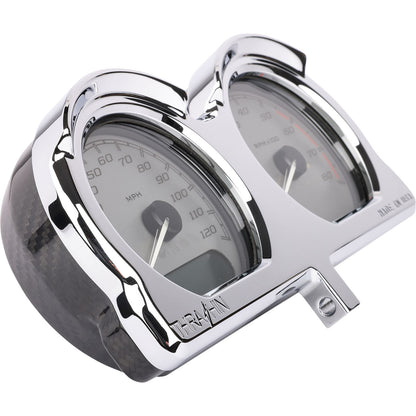 Thrashin Supply Company Gauge Relocation Kit - Chrome [MPN: TSC-2707-3]_1079629