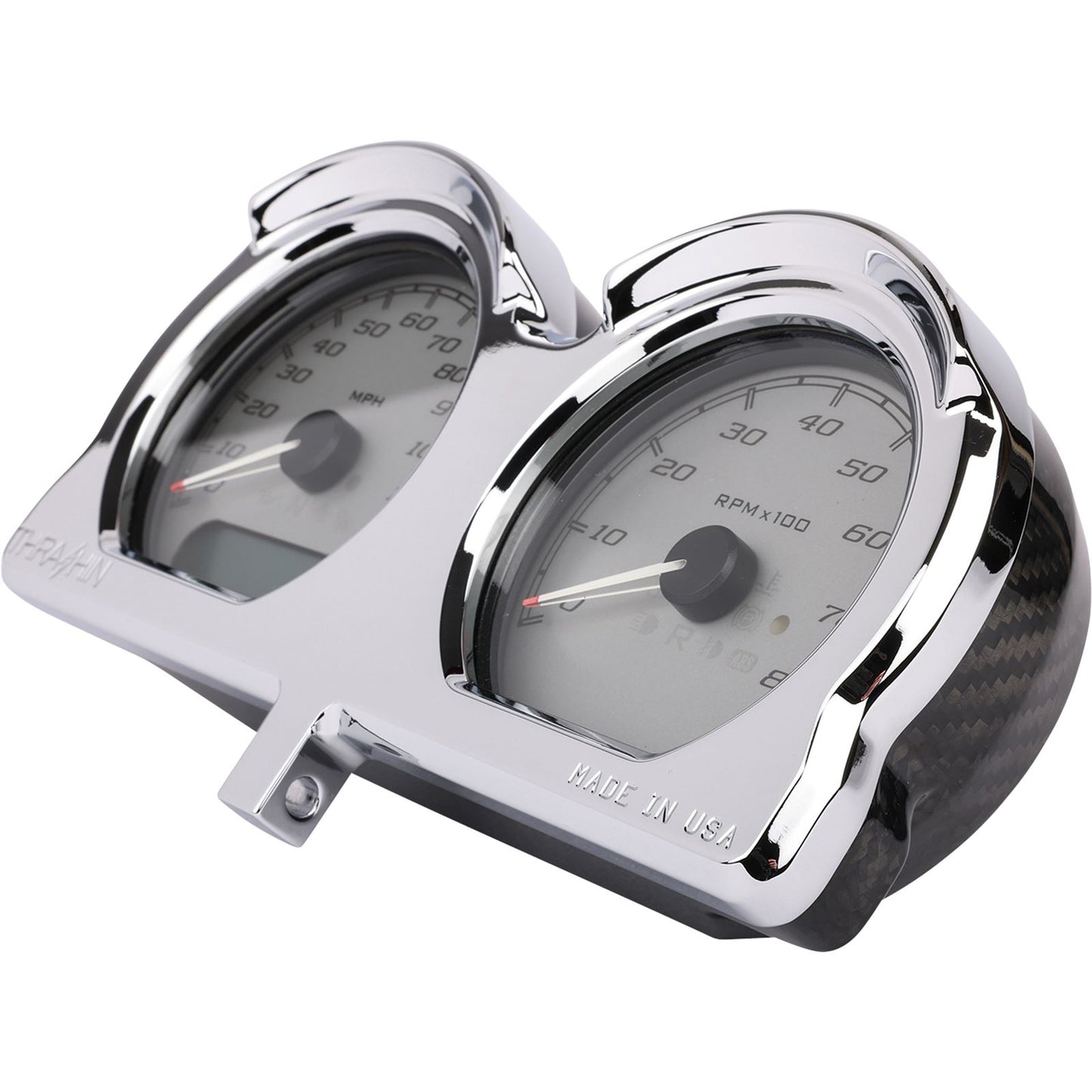 Thrashin Supply Company Gauge Relocation Kit - Chrome [MPN: TSC-2707-3]_1079630