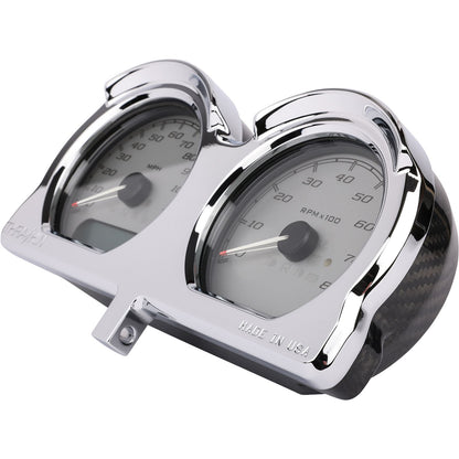 Thrashin Supply Company Gauge Relocation Kit - Chrome [MPN: TSC-2707-3]_1079630