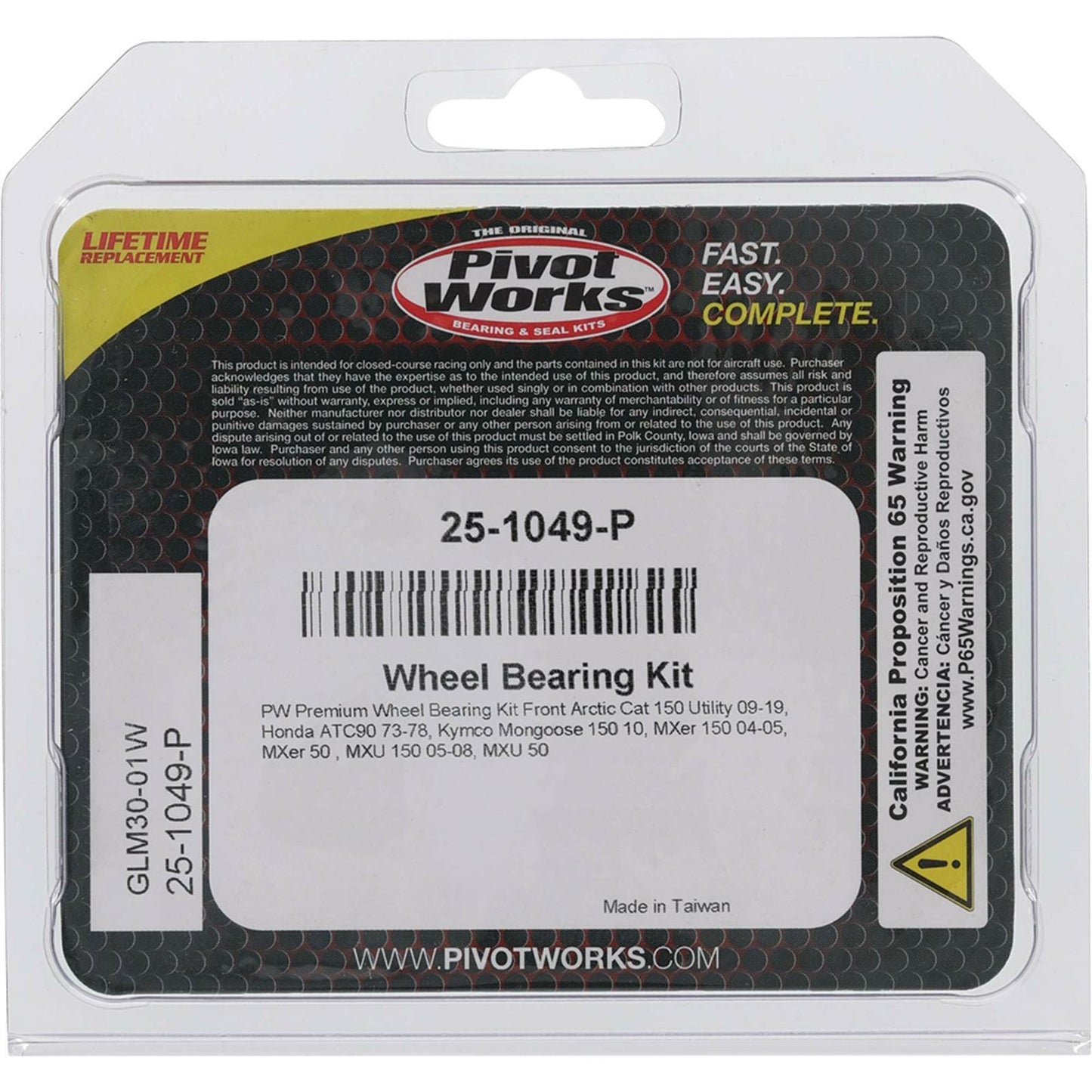Pivot Works Wheel Bearing Kit - Premium 25-1049-P_899387