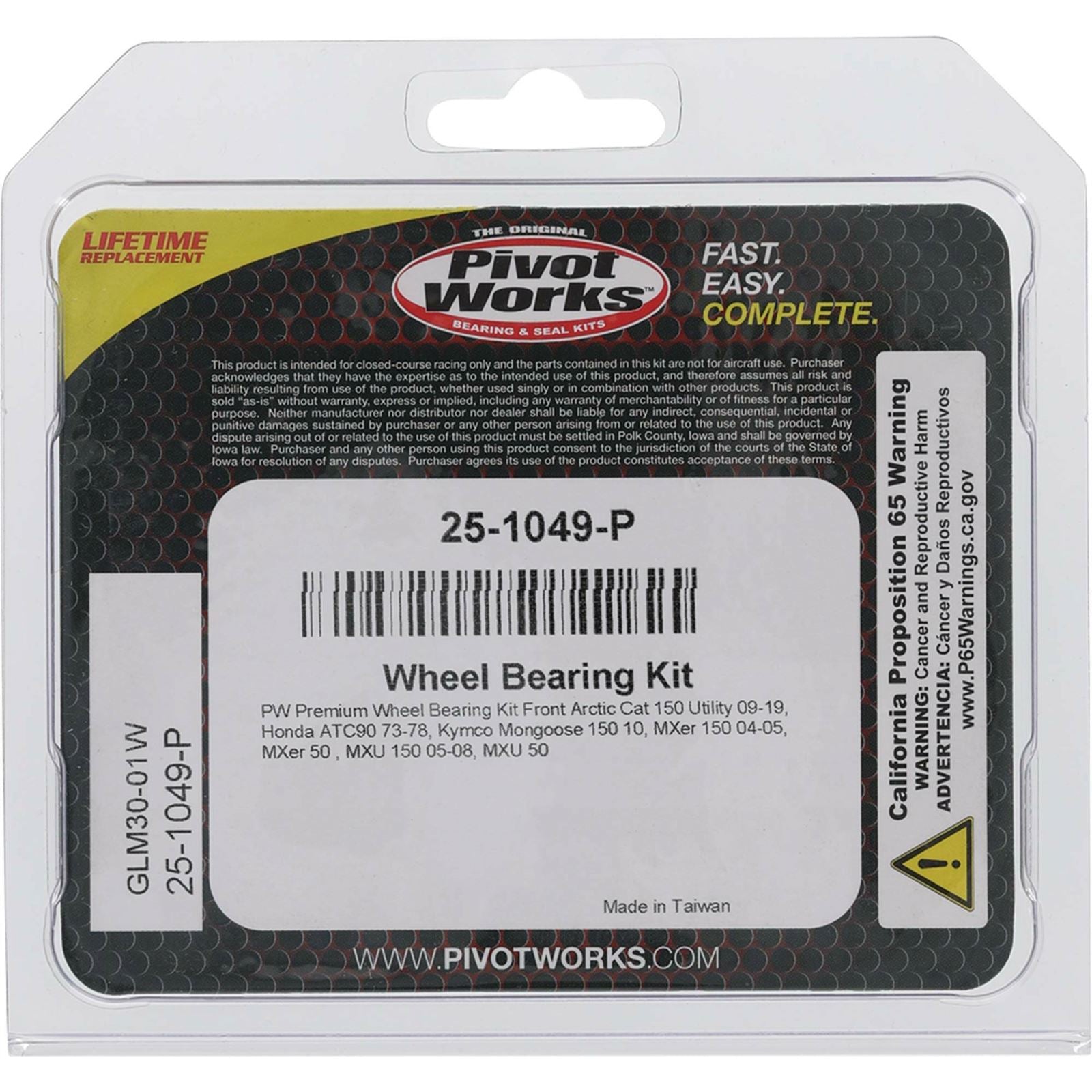 Pivot Works Wheel Bearing Kit - Premium 25-1049-P_899387