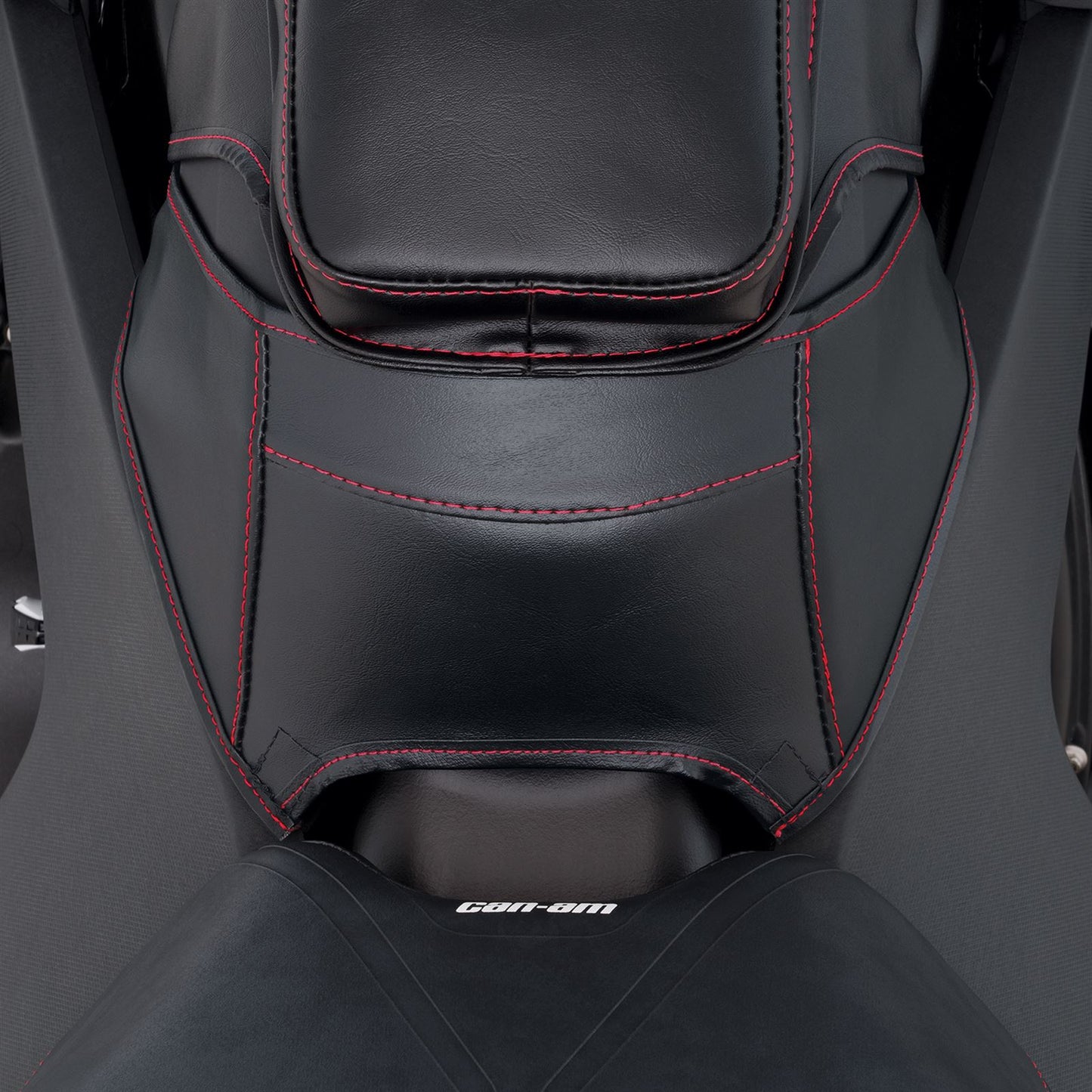 Show Chrome Gas Tank Mini Bra for Can-Am Ryker - Red Stitch H40-405RED_899447