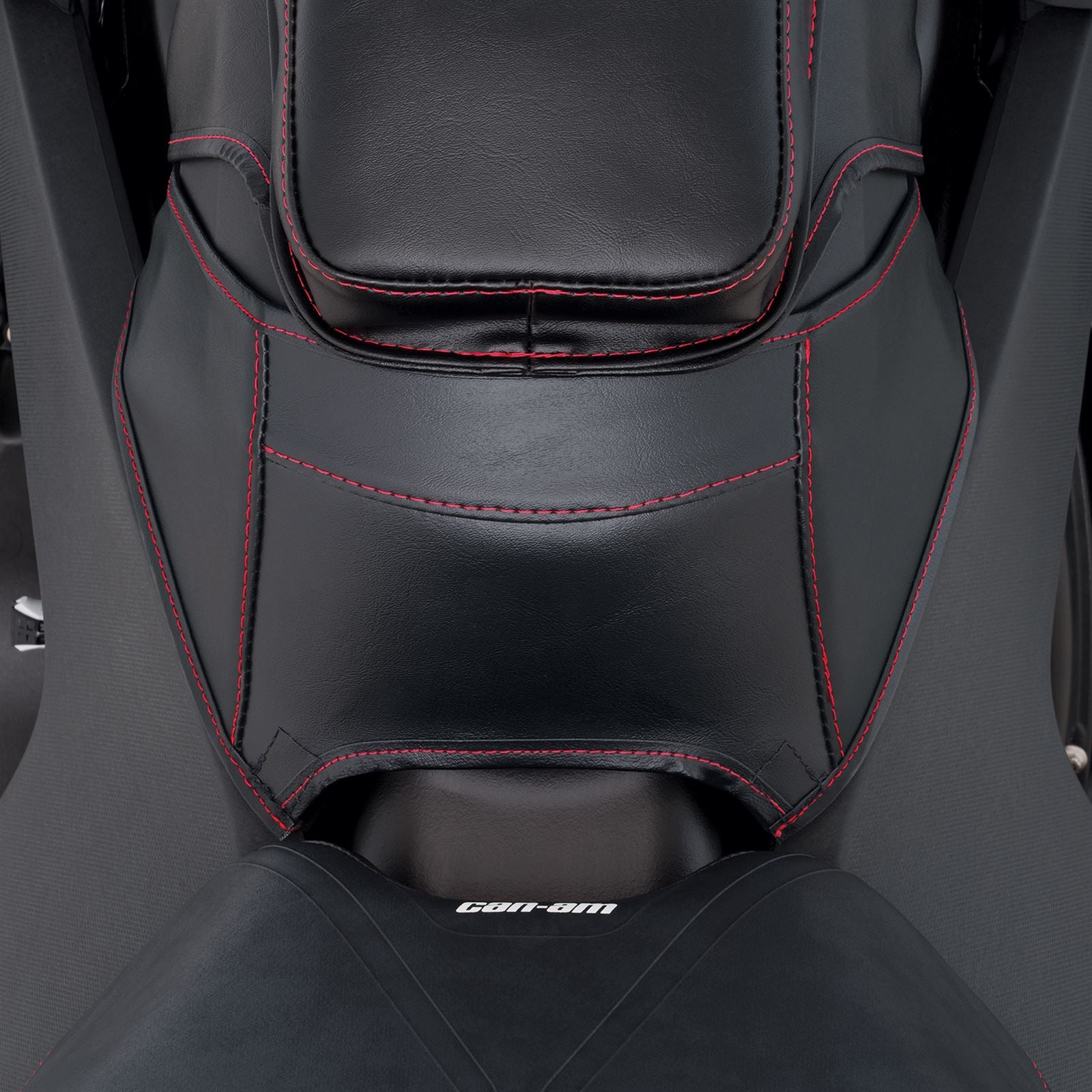 Show Chrome Gas Tank Mini Bra for Can-Am Ryker - Red Stitch H40-405RED_899447