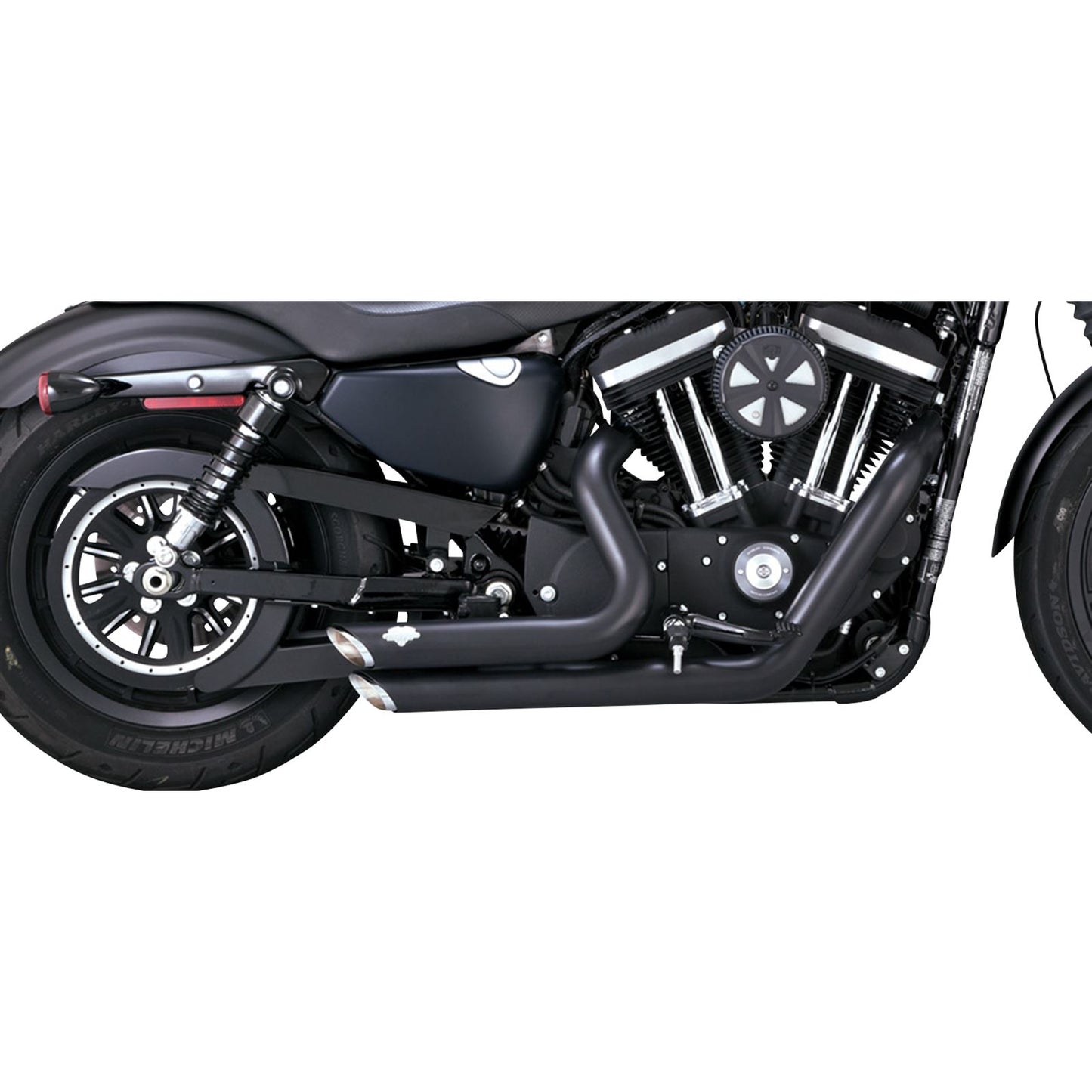 Vance And Hines Short Shots Staggered Exhaust System - Black 47329_1079763