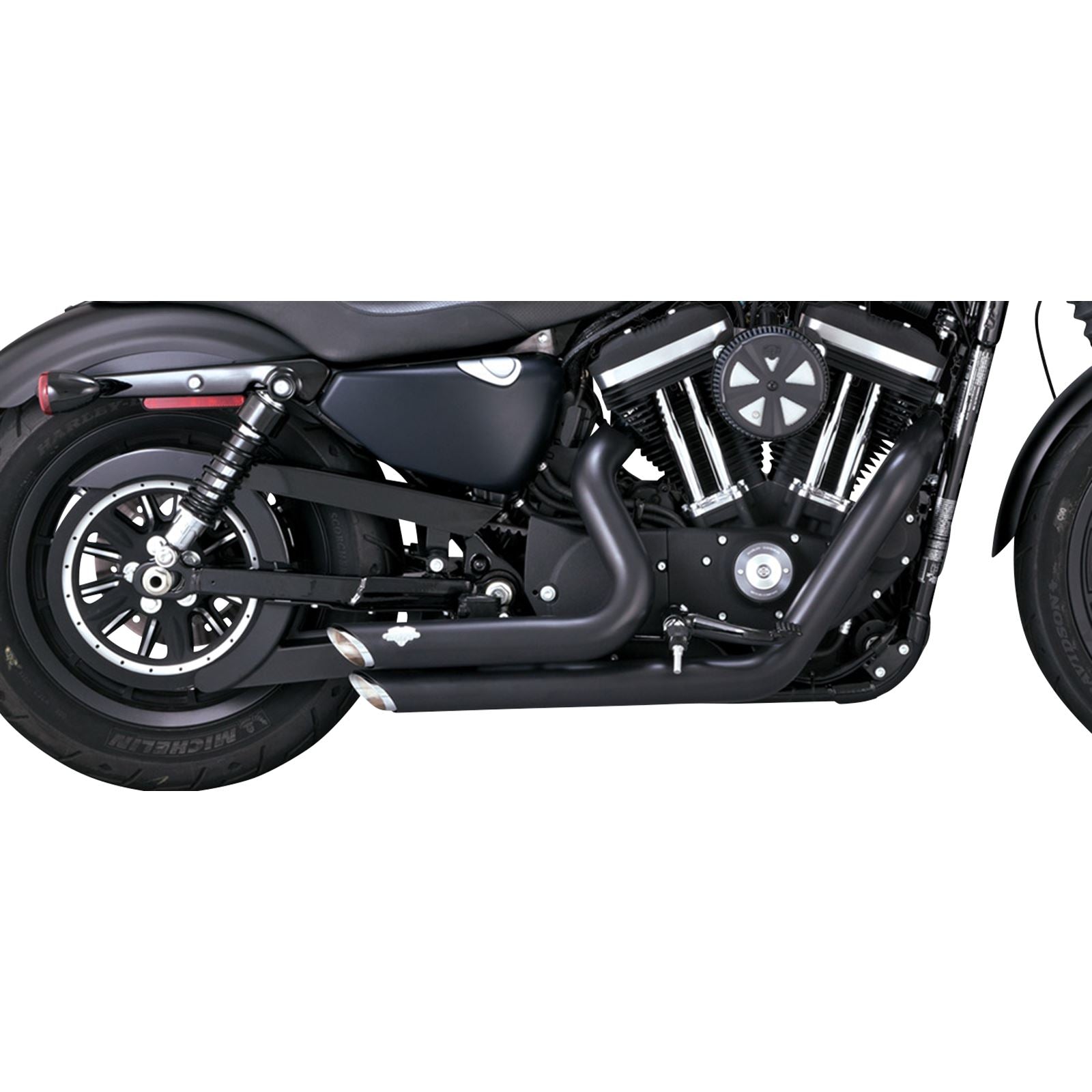 Vance And Hines Short Shots Staggered Exhaust System - Black 47329_1079763
