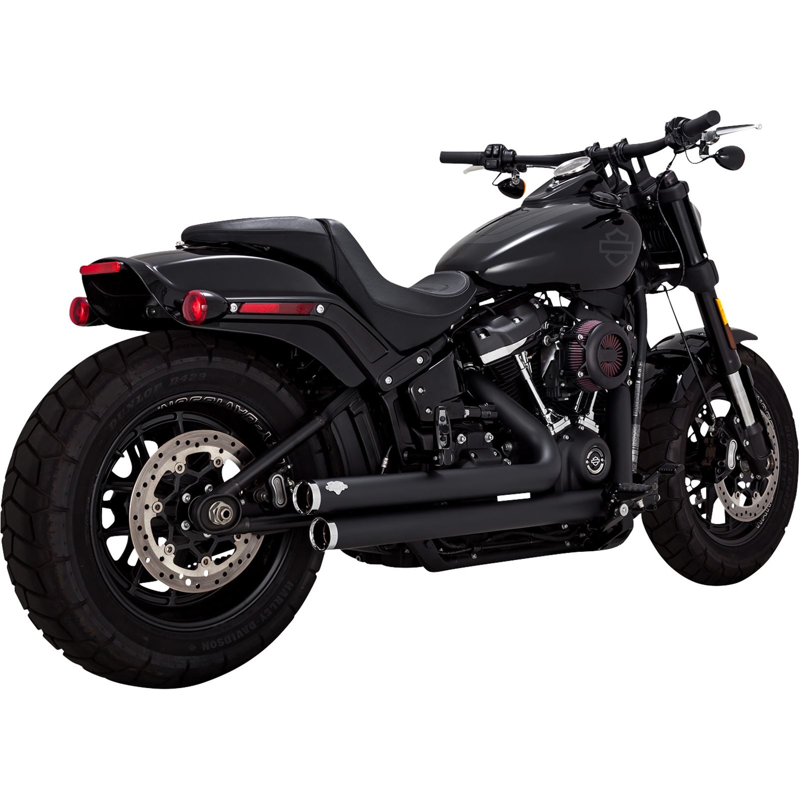 Vance And Hines Big Shots Staggered Exhaust System - Black 47341_1079795