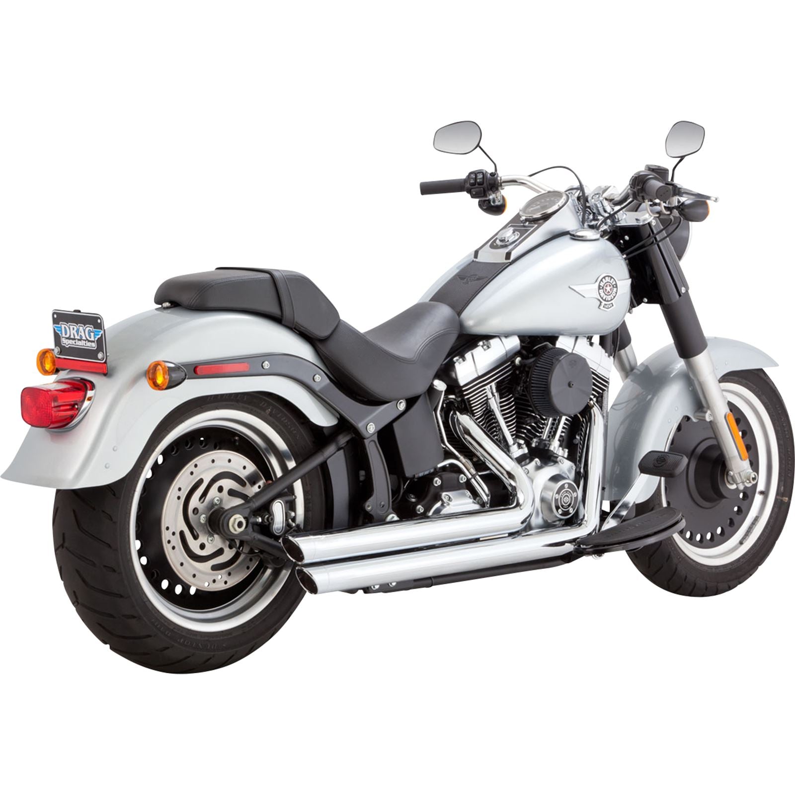 Vance And Hines Big Shots Staggered Exhaust System - Chrome 17339_1079797