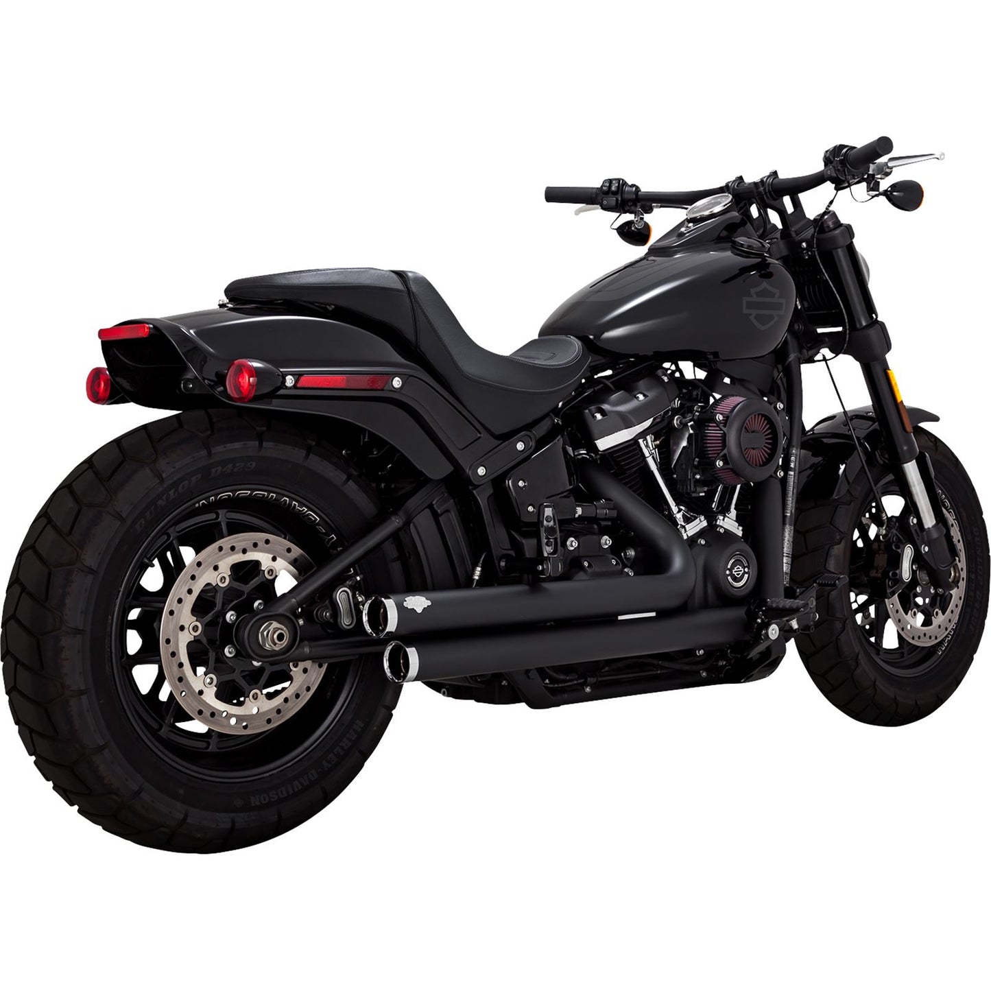 Vance And Hines Big Shots Staggered Exhaust System - Black 47339_1079799