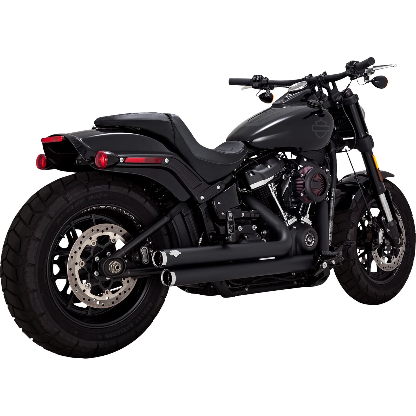 Vance And Hines Big Shots Staggered Exhaust System - Black 47339_1079799