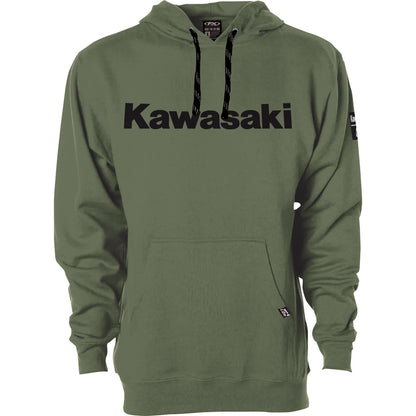 Factory Effex Kawasaki Squad Pullover Hoodie - Army Green - Medium 26-88102_913393